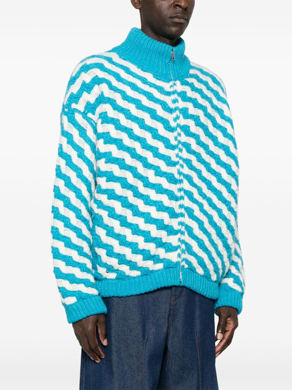 zip-up cardigan - 3
