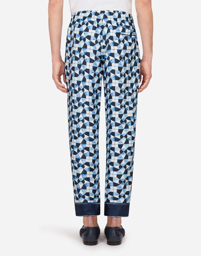 Dolce & Gabbana Silk majolica-print pajama pants outlook