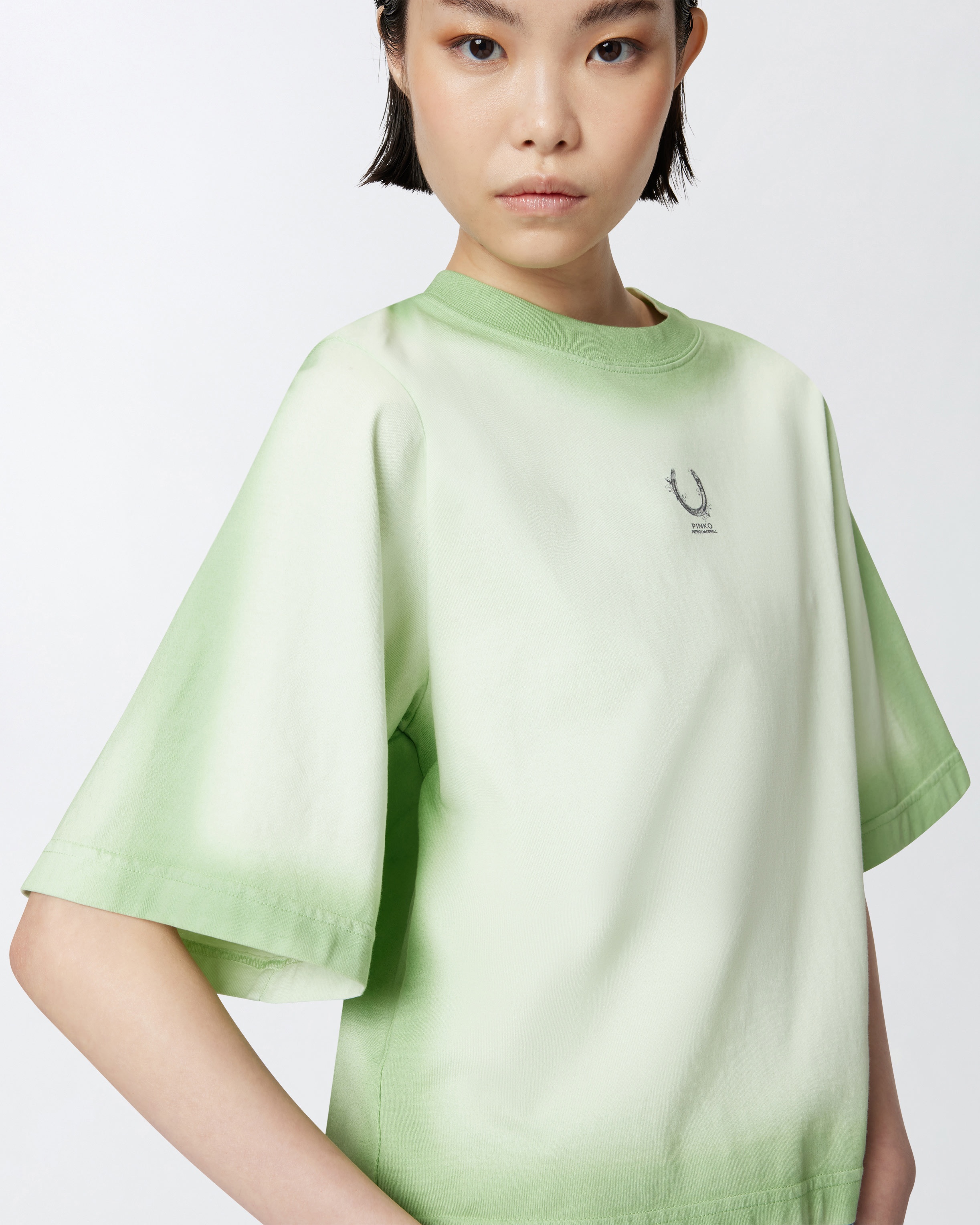 REIMAGINE BY PINKO X PATRICK MCDOWELL WIDE T-SHIRT WITH HORSESHOE - 5