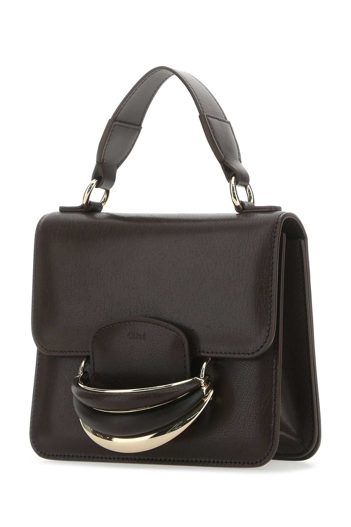 Chloe Women Dark Brown Leather Small Kattie Handbag - 2