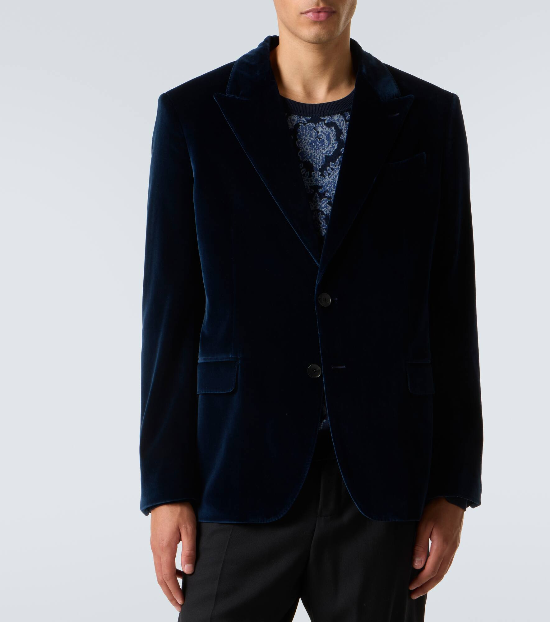 Cotton velvet blazer - 3