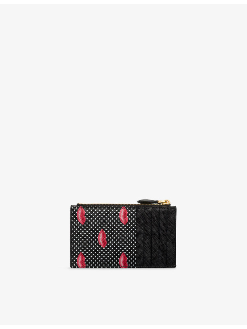 Prada Graphic-Print Leather Card Holder outlook