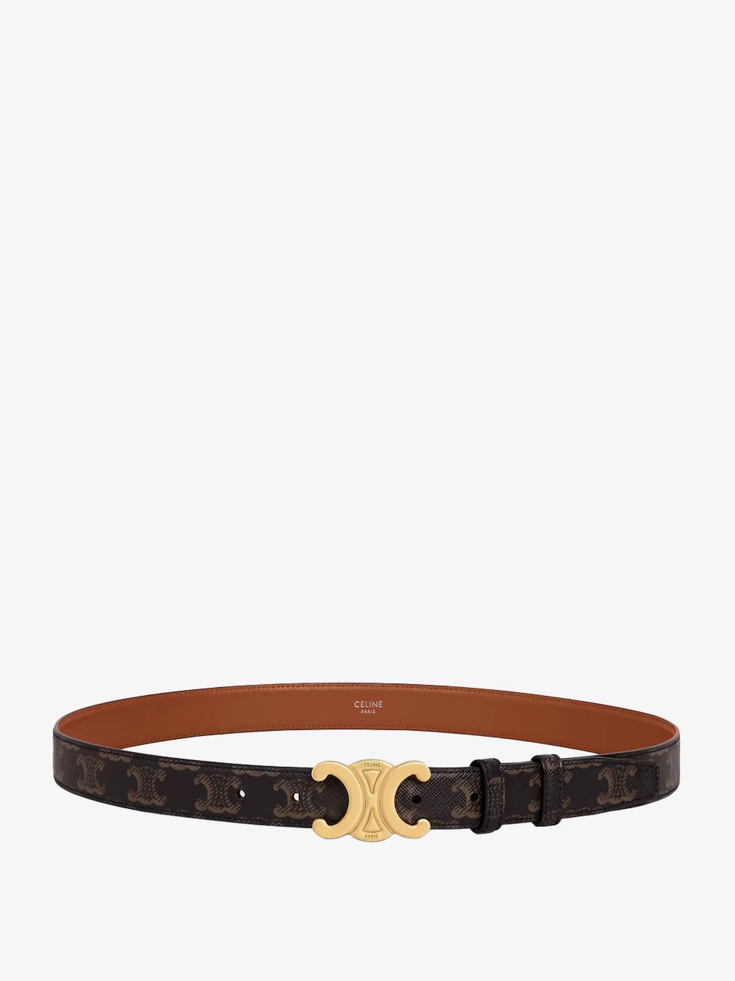 Celine Triomphe Coated Canvas Belt - 1