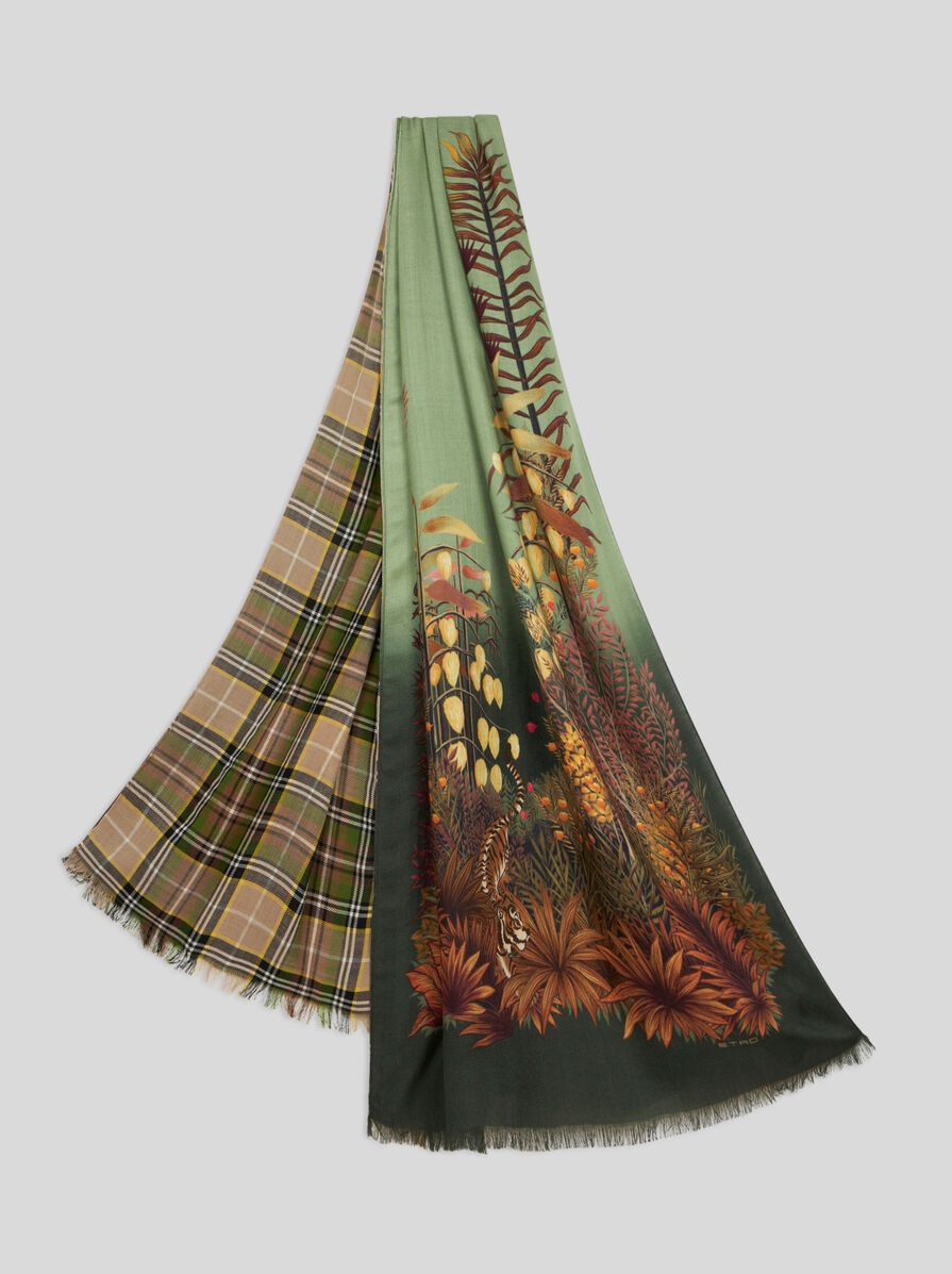 WOOL AND CASHMERE SCARF - 1