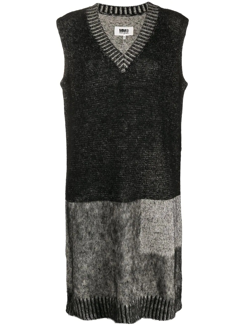 colour-block knitted dress - 1