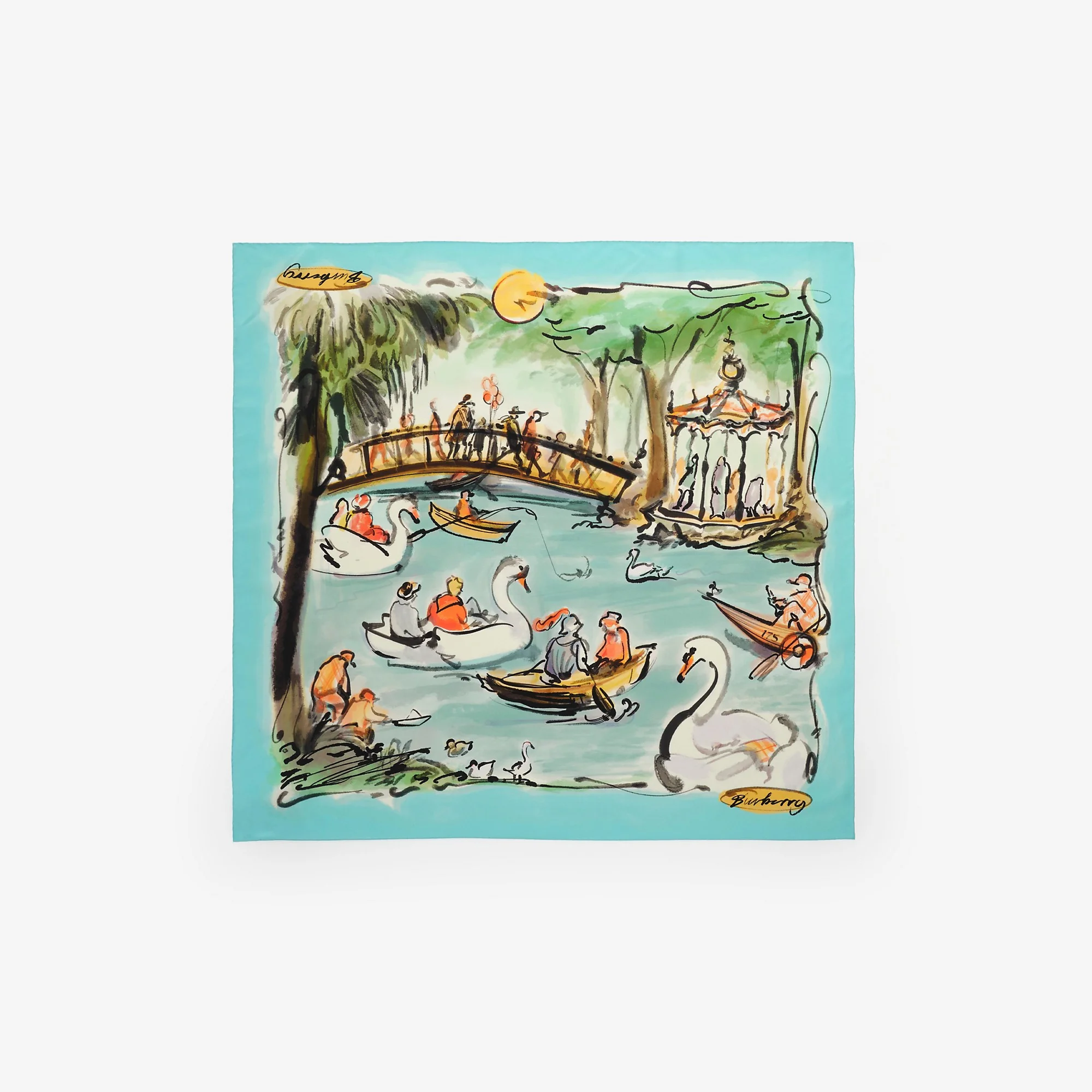 Swan Lake Silk Scarf - 1
