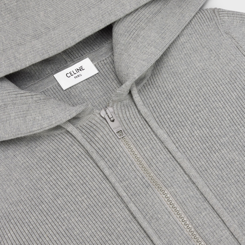 CELINE ZIP-UP CROP TOP IN ATHLETIC KNIT 3