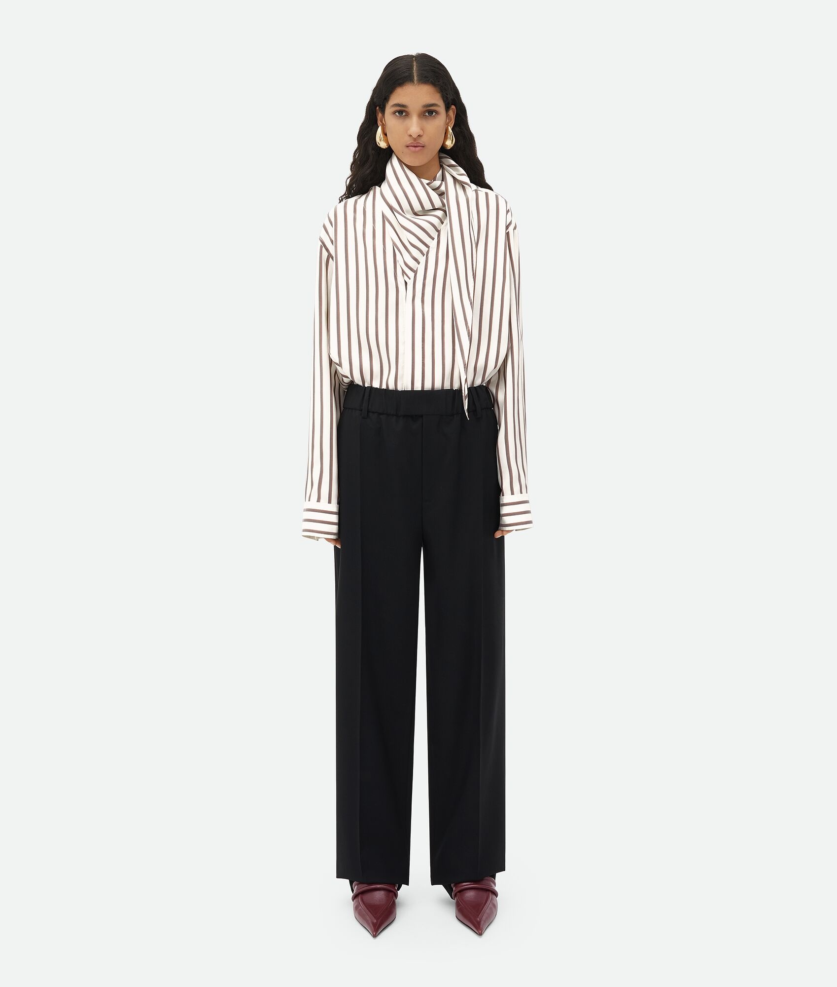 Silk Bicolor Striped Shirt - 1