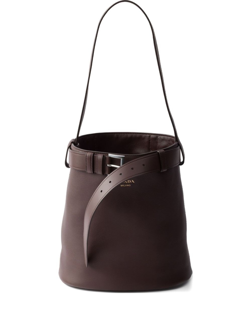 belt-detail bucket bag - 1