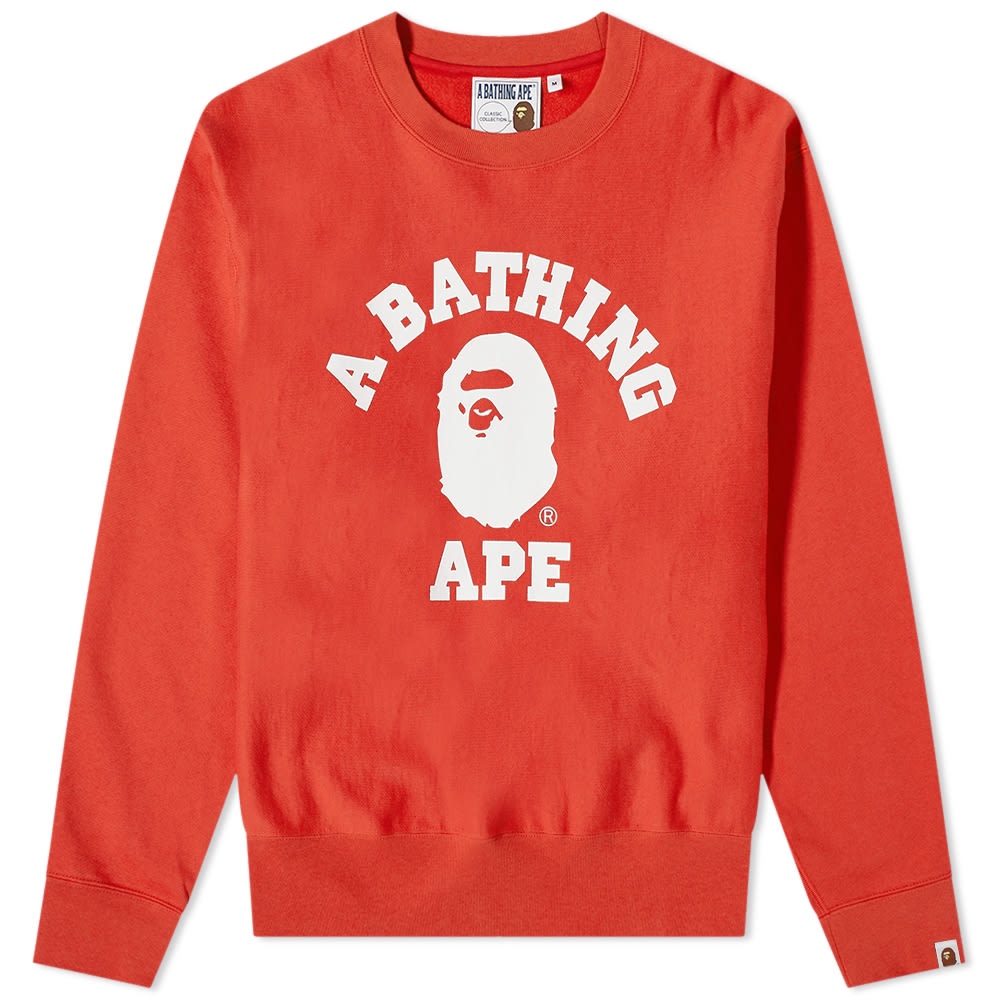 A Bathing Ape Relaxed College Crew Sweat - 1