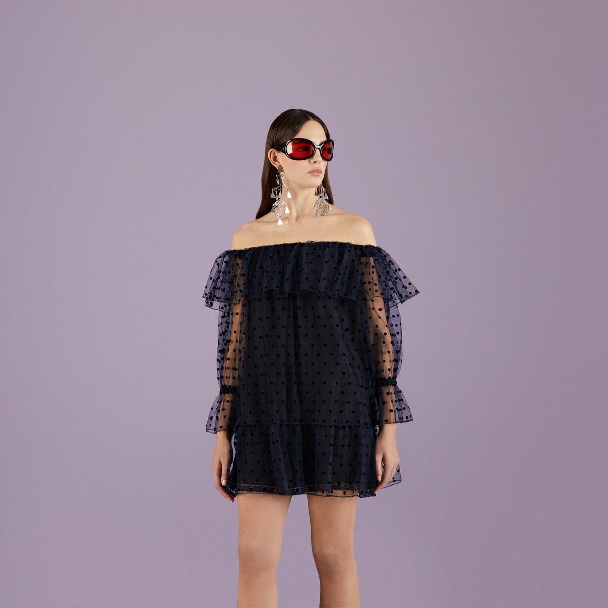 Polka dot tulle dress - 4