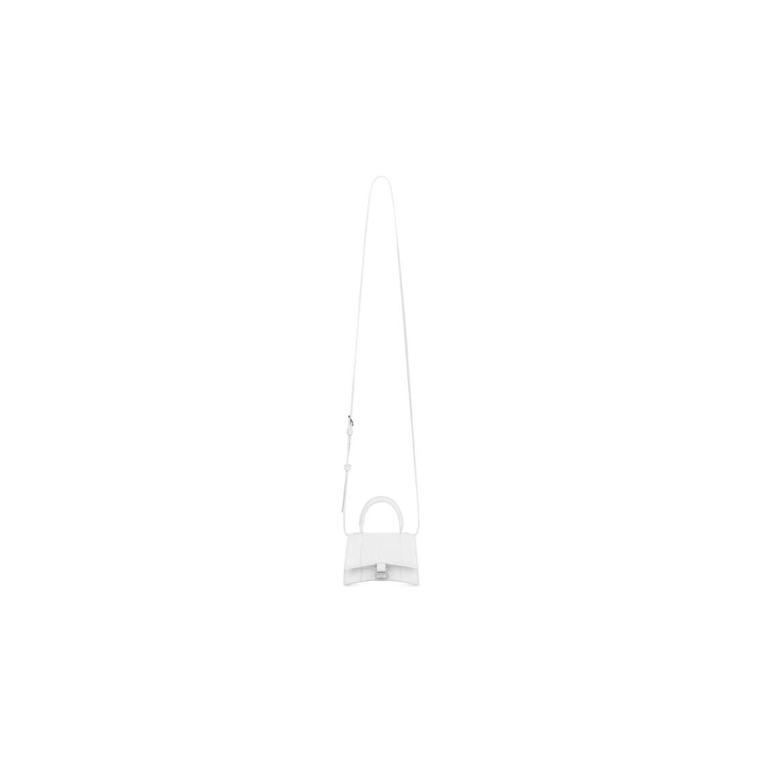Women's Hourglass Mini Handbag in White - 5