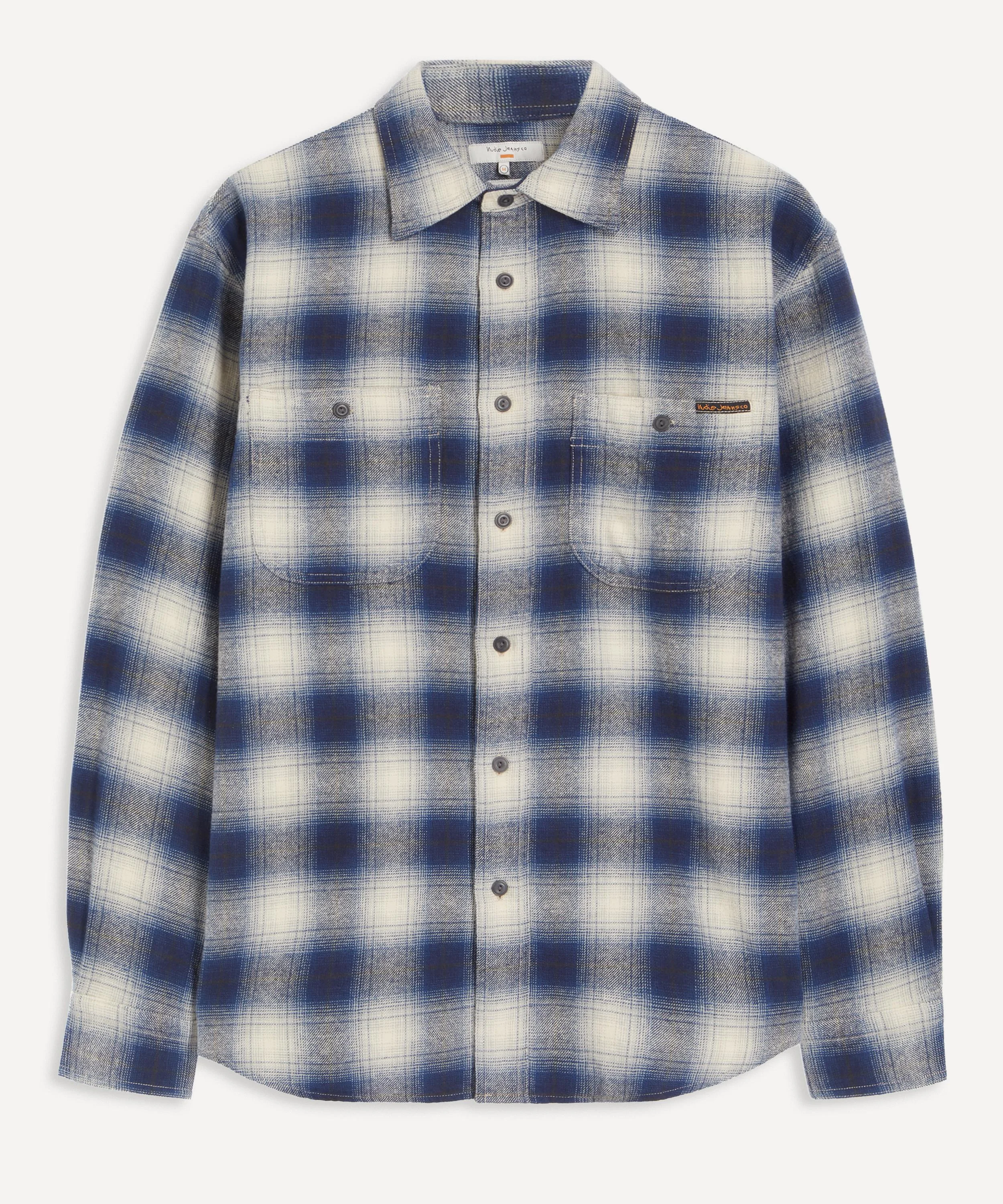 Julian Checked Blue Worker Shirt - 1