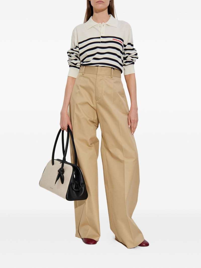 DSQUARED2 striped polo-neck sweater outlook