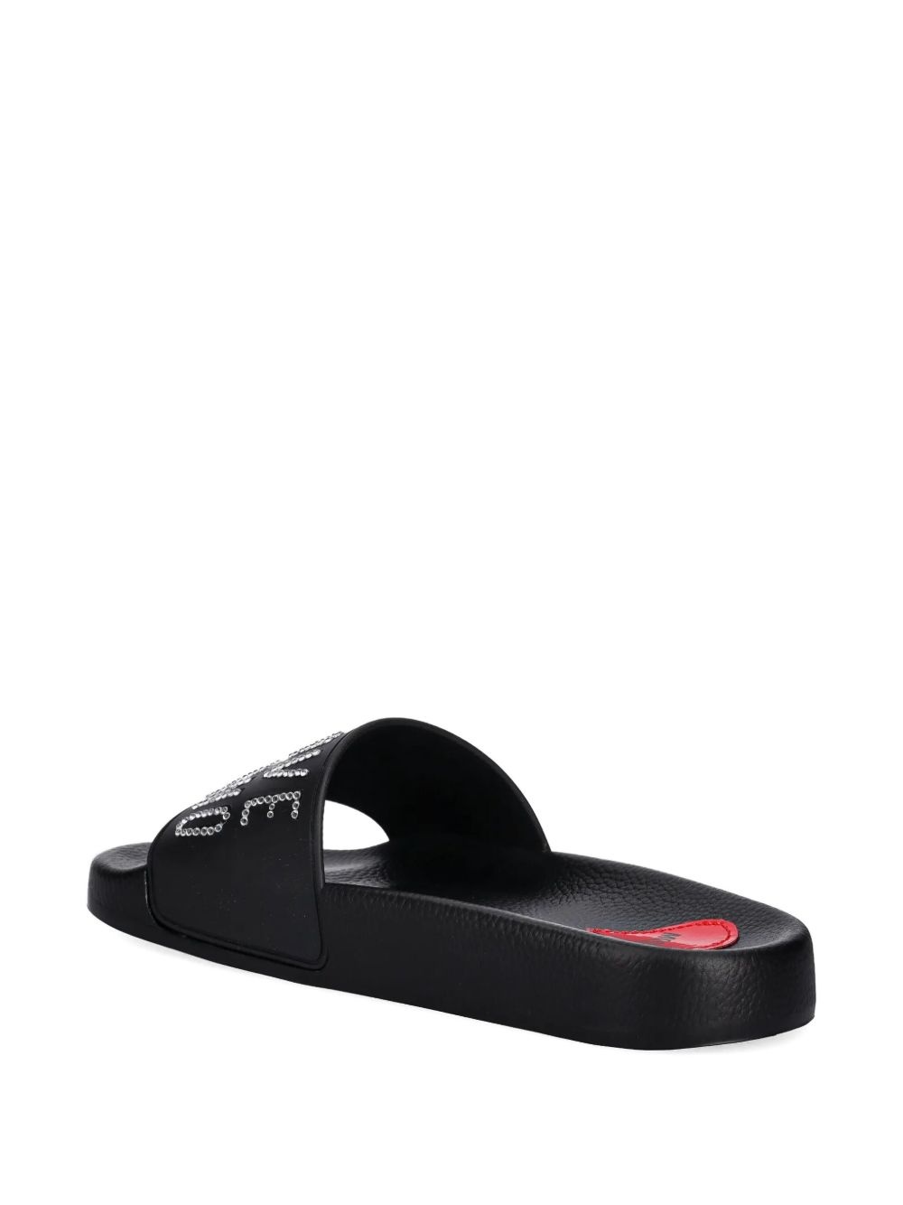 rhinestone-embellished slides - 3