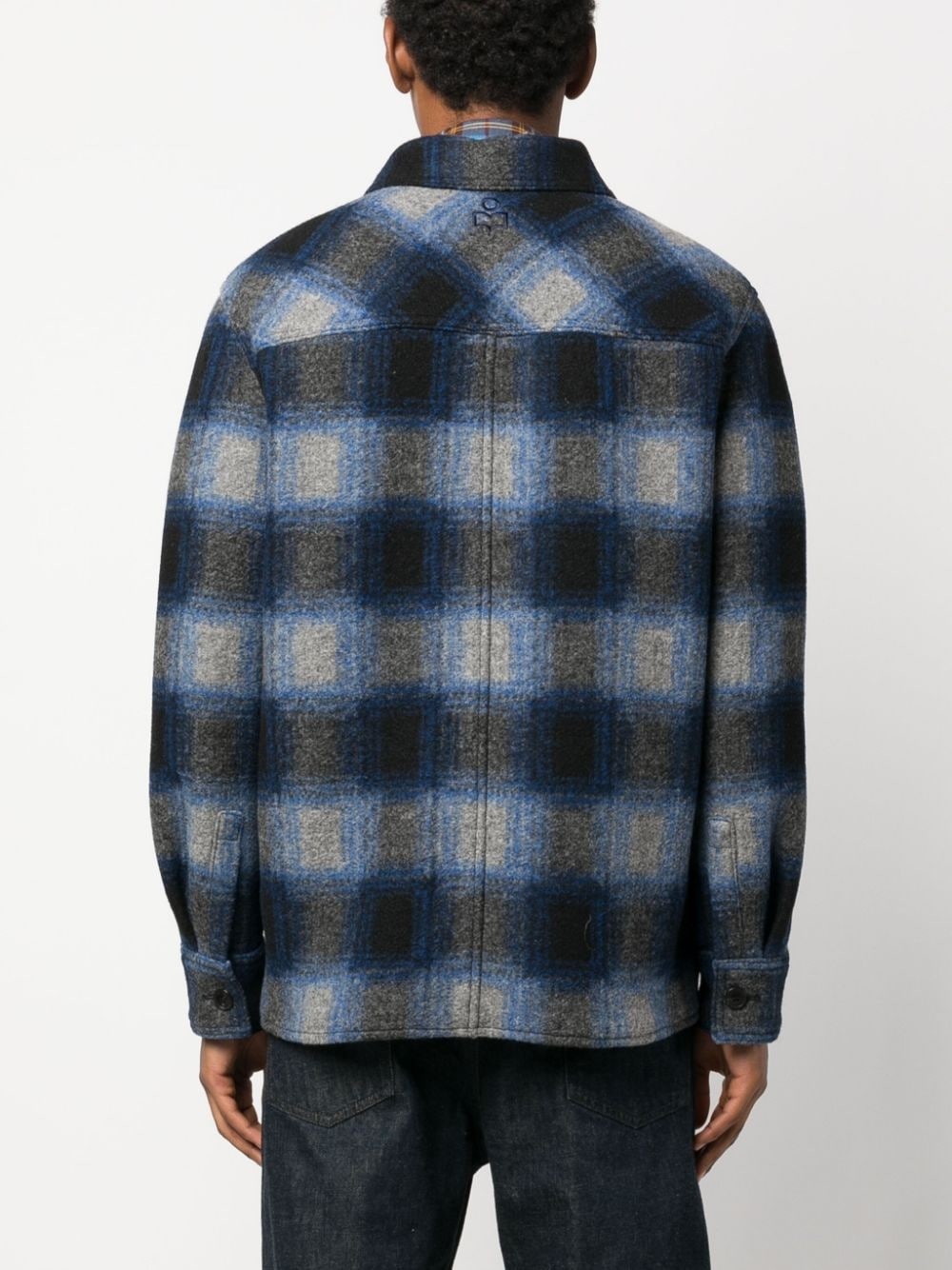 plaid check-pattern shirt - 4