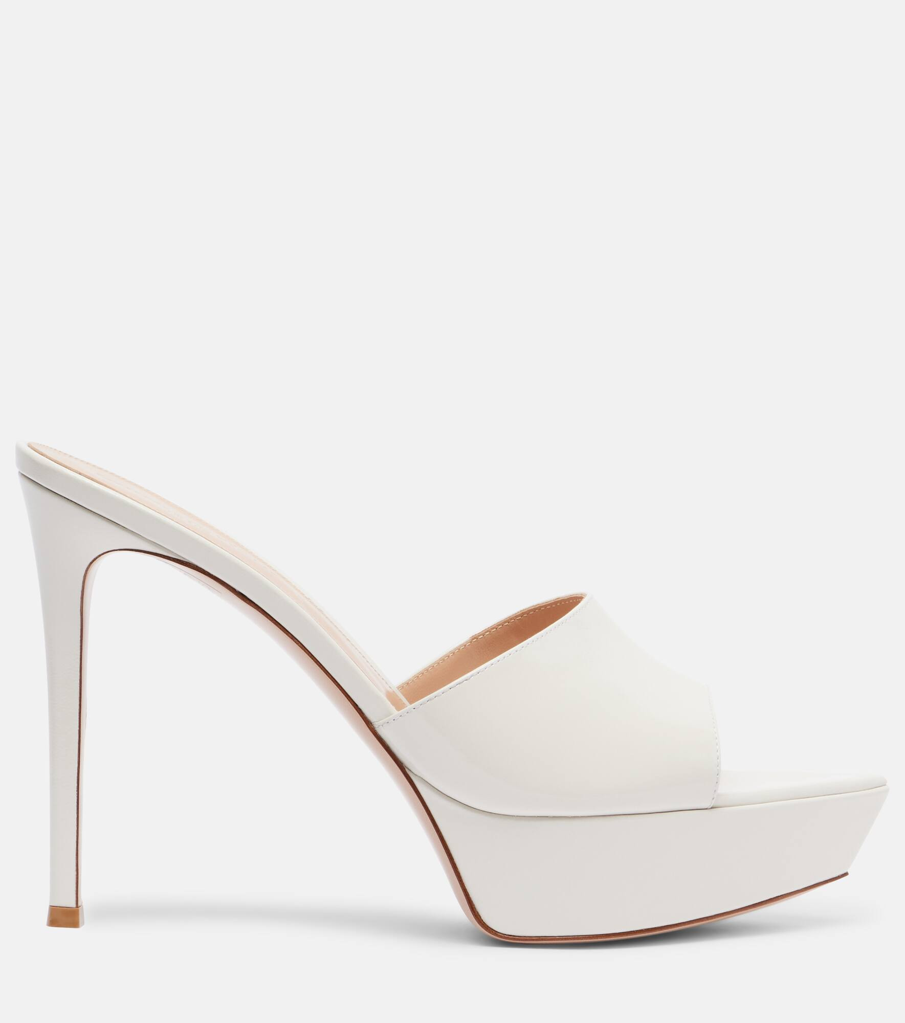 Dasha 85 patent leather platform mules - 4