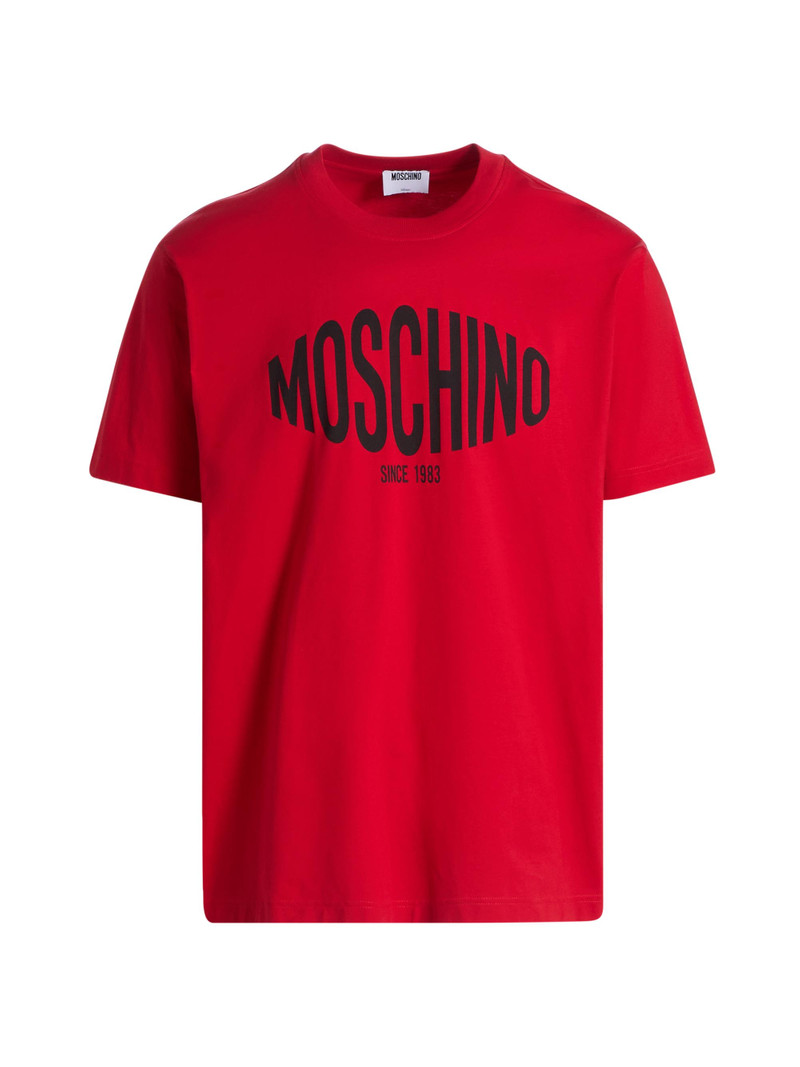 Men's Logo Cotton Crewneck T-Shirt - Red 1