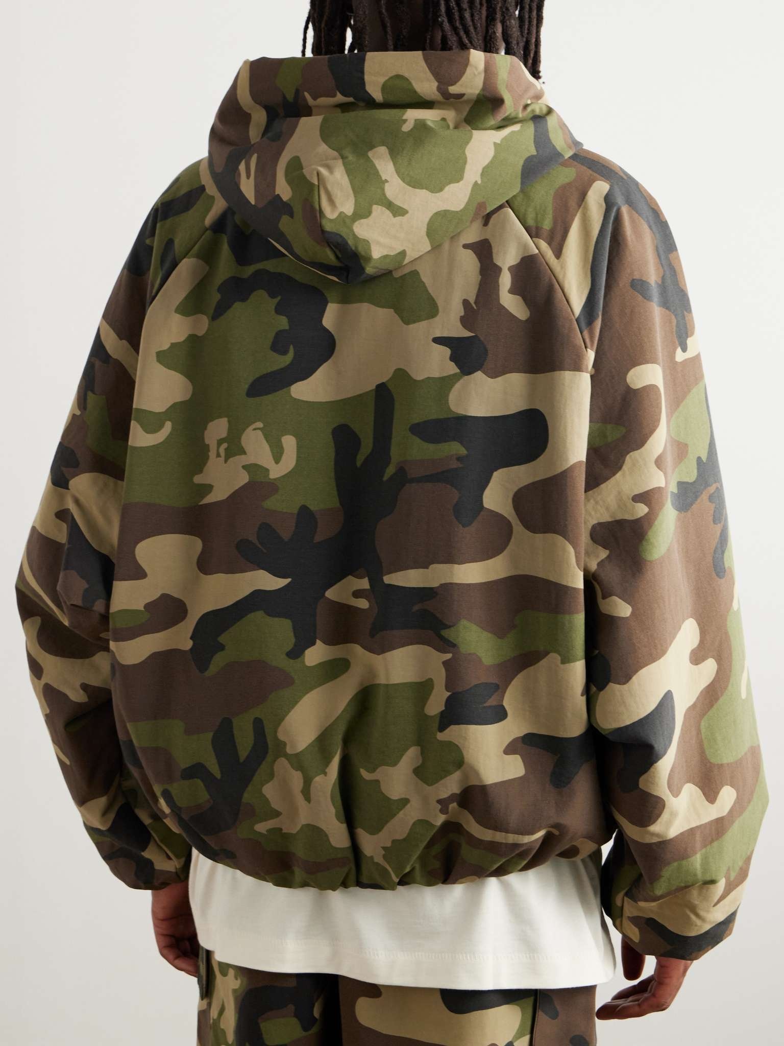 Camouflage-Print Shell Hooded Jacket - 5