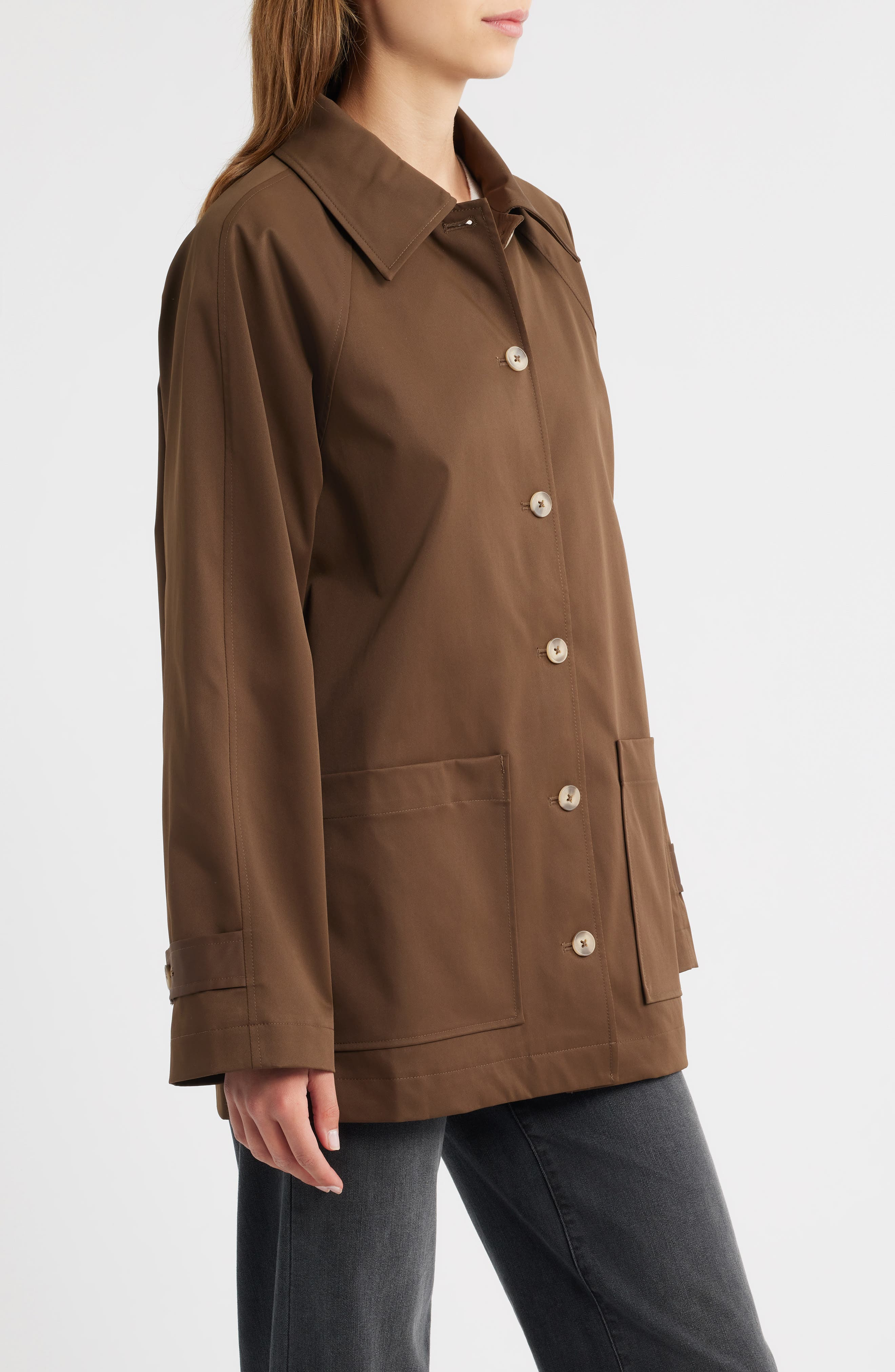 Reformation Fisher Oversize Trench Coat in Brown at Nordstrom - 3