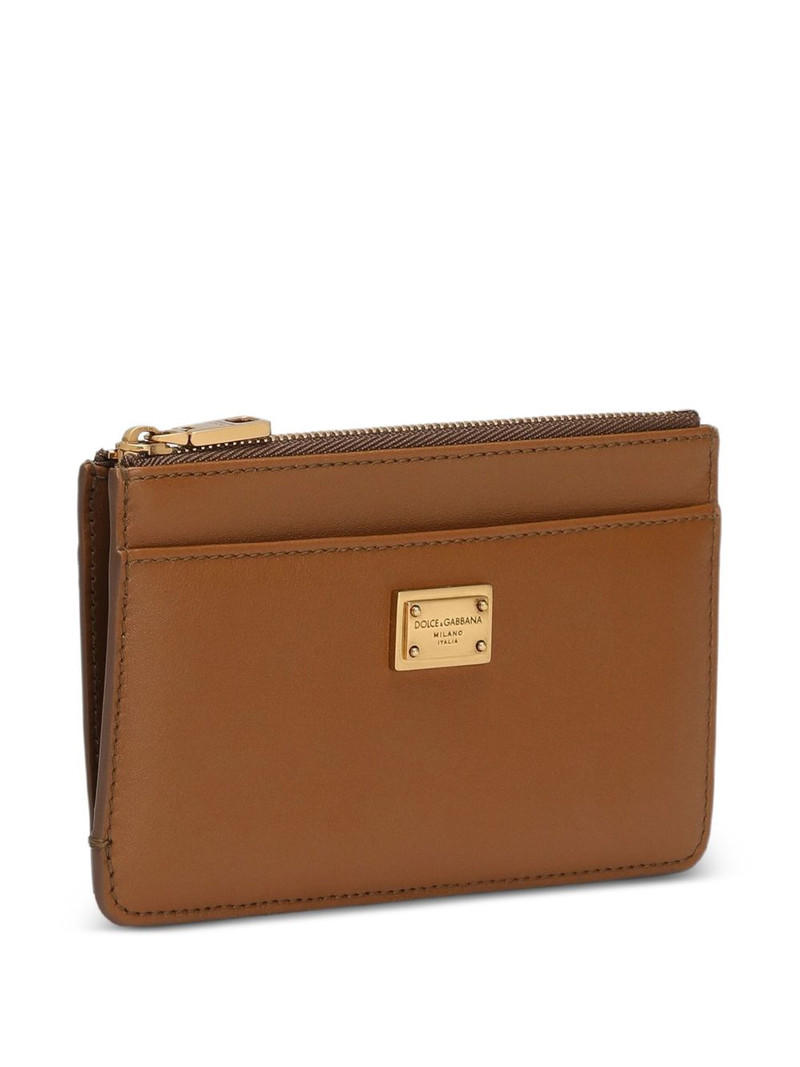 Dauphine logo-plaque zip-around card holder 3