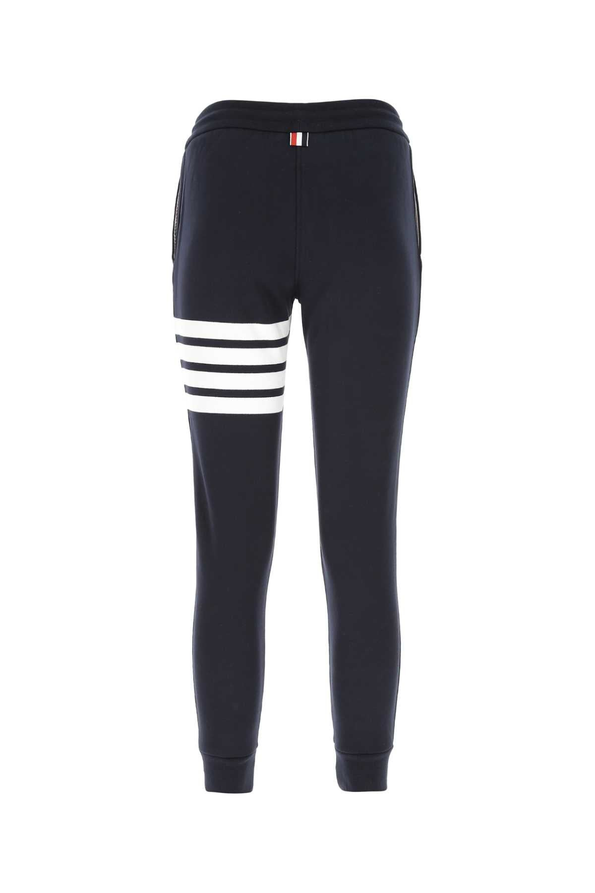 Thom Browne Women Navy Blue Cotton Joggers - 2