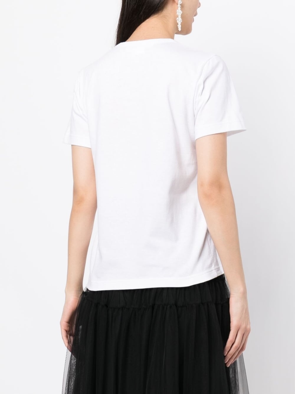 bow-appliqué cotton T-shirt - 4