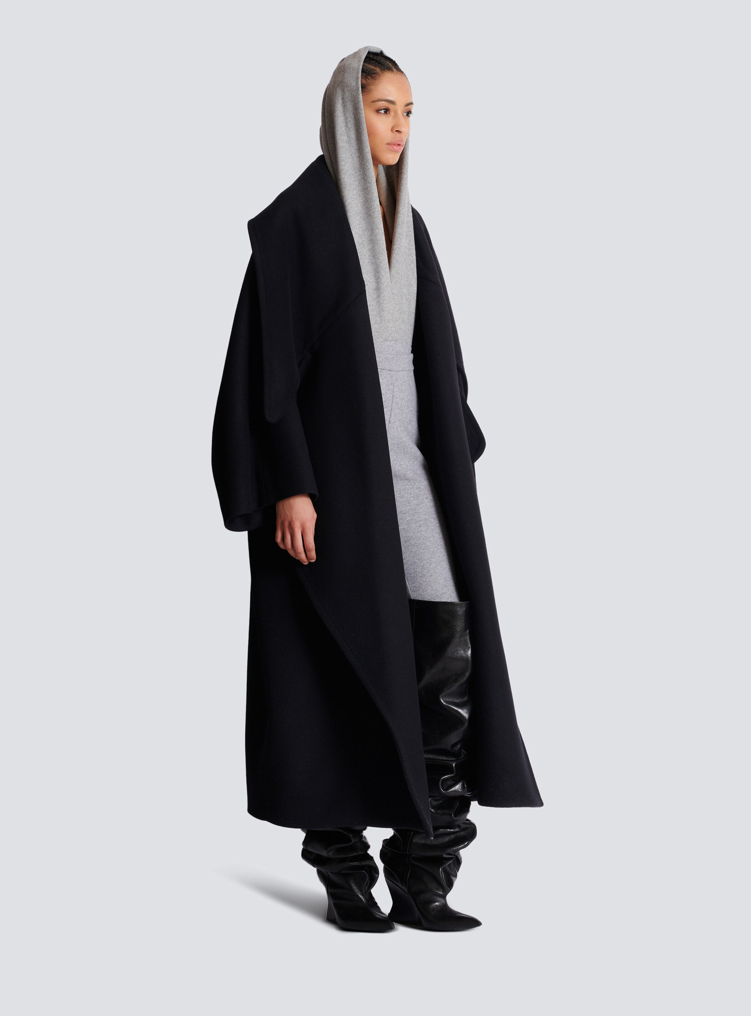 Oversized wool cape coat - 3