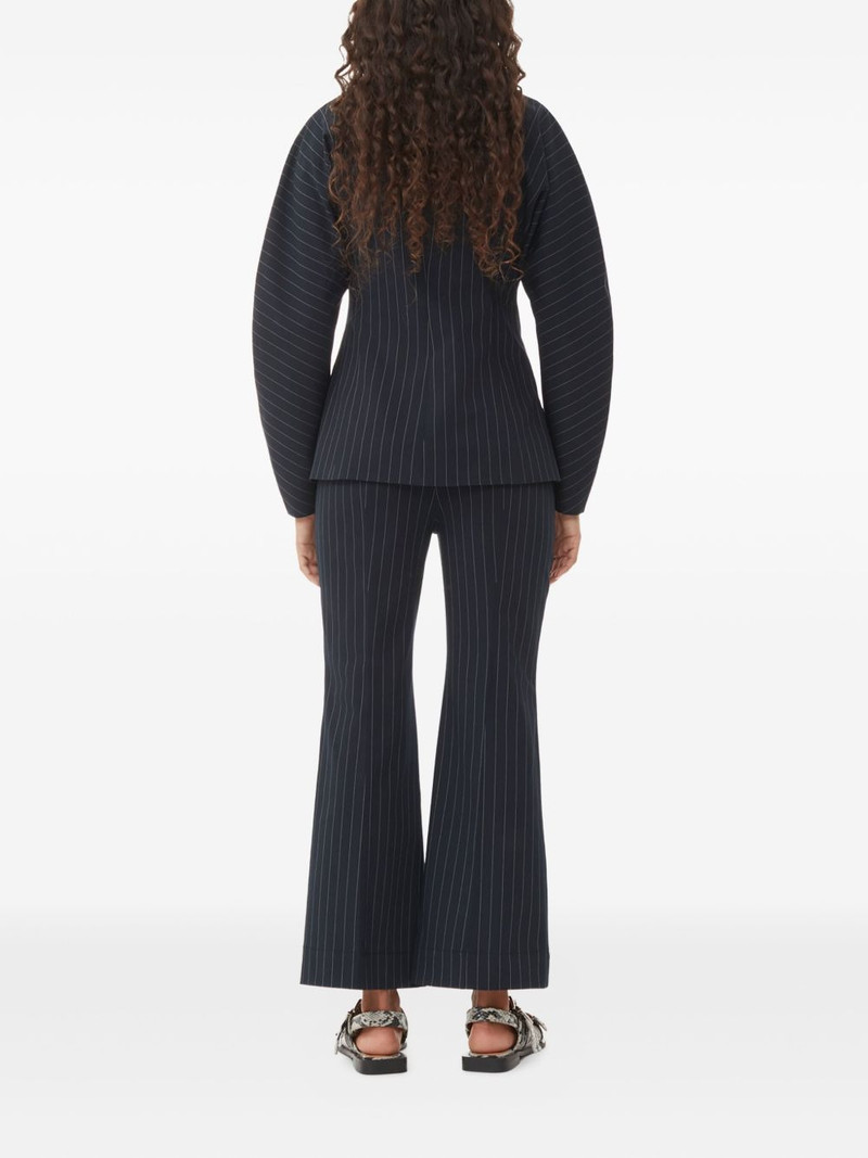 pinstripe button-fastening blazer 4