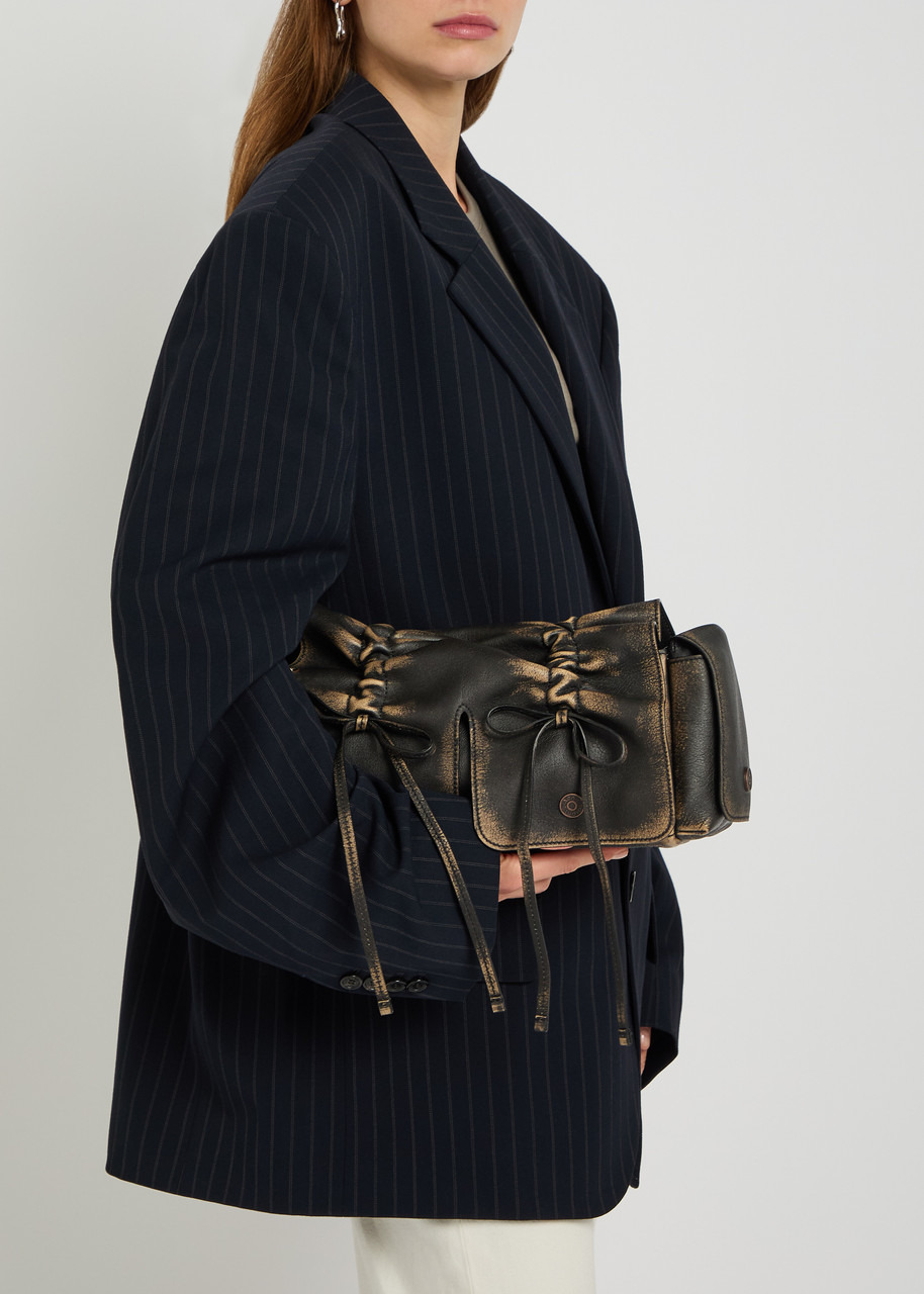 Acne Studios Multipocket Faded Grained-leather top Handle bag - 6
