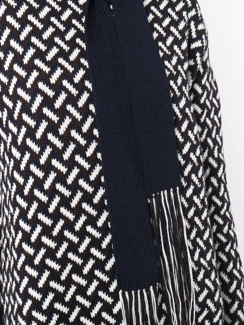 scarf-detail wool jumper - 5