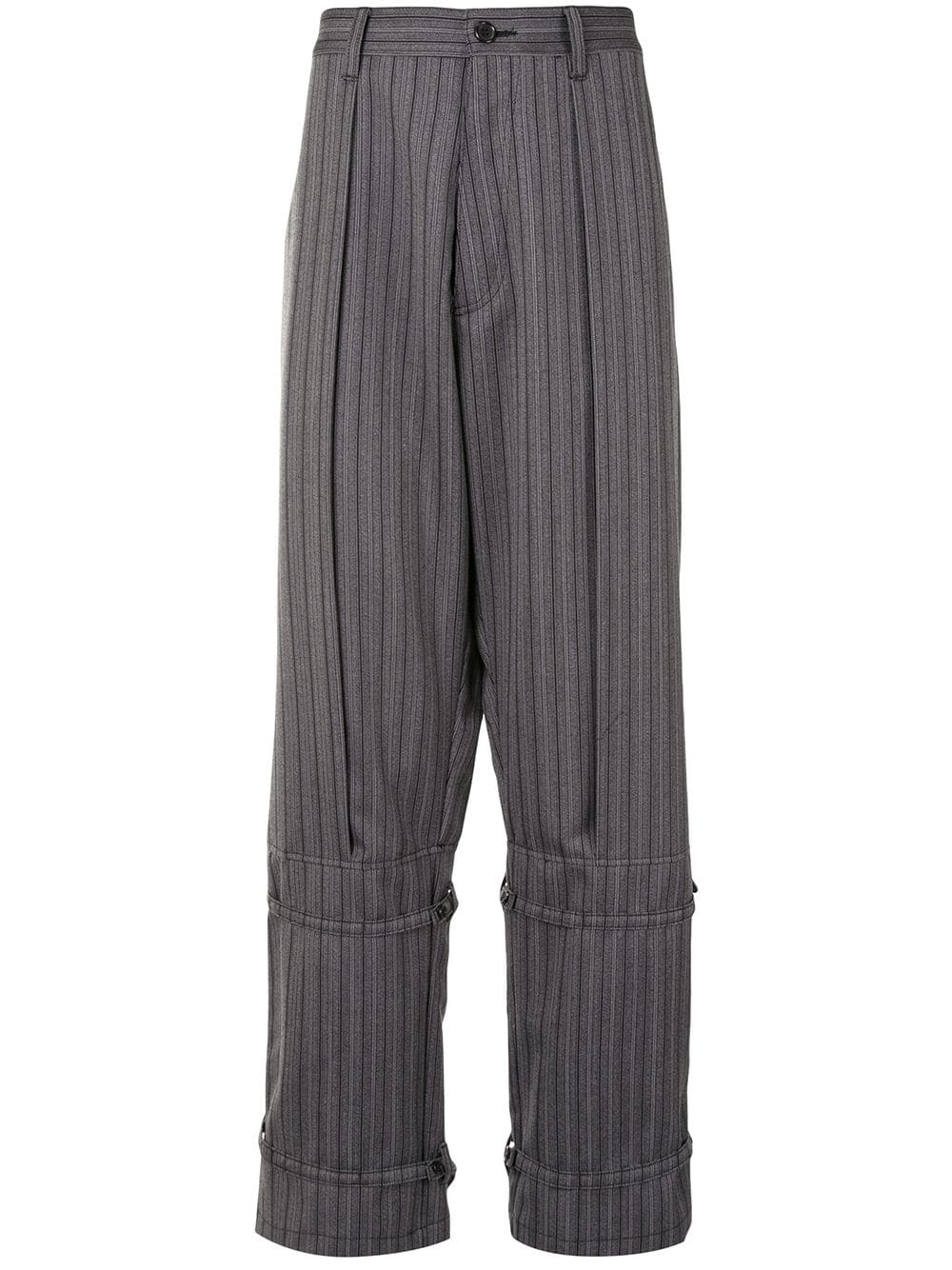 pinstriped tailored trousers - 1