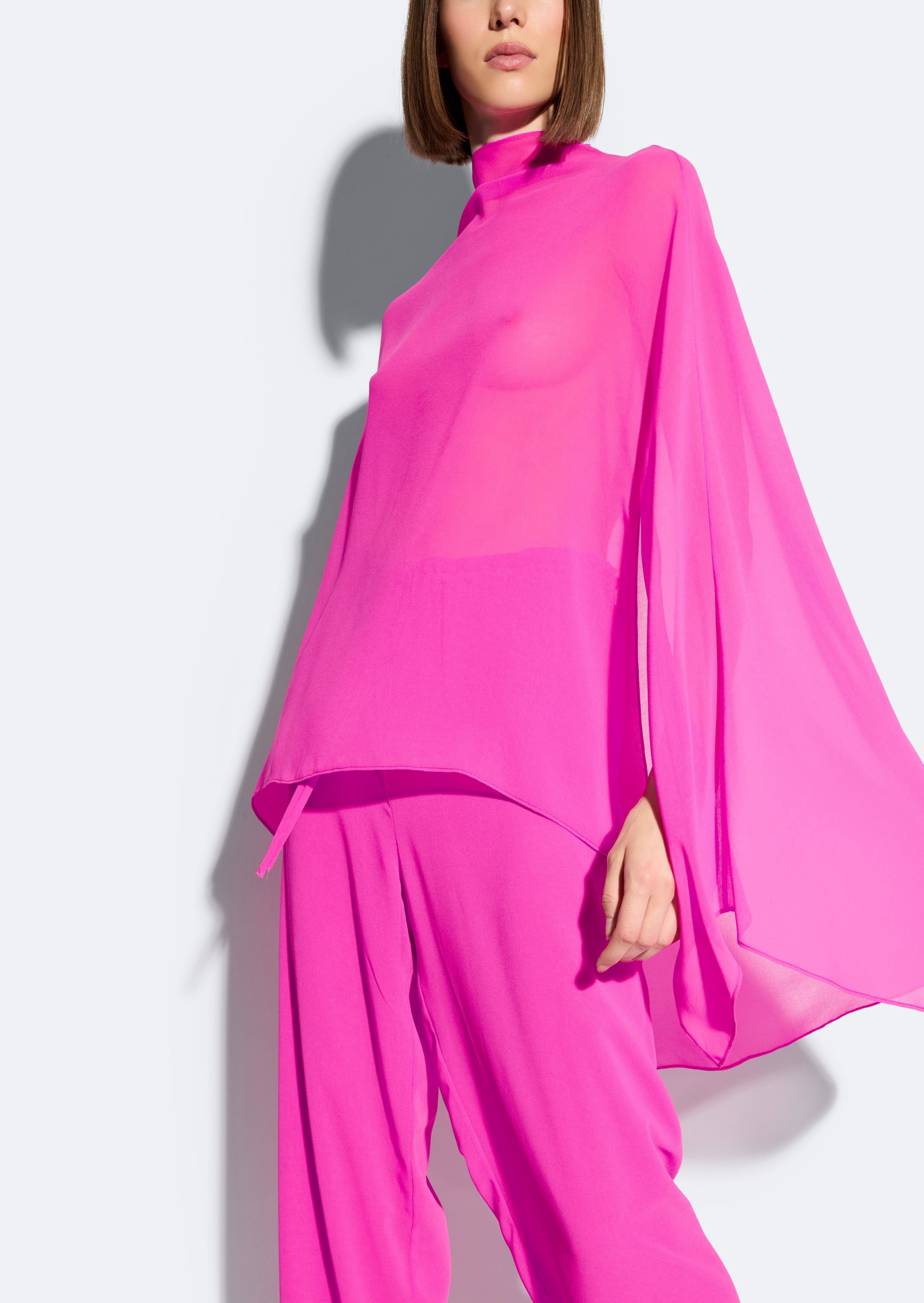 Georgette Oversized Cape Tee - 4