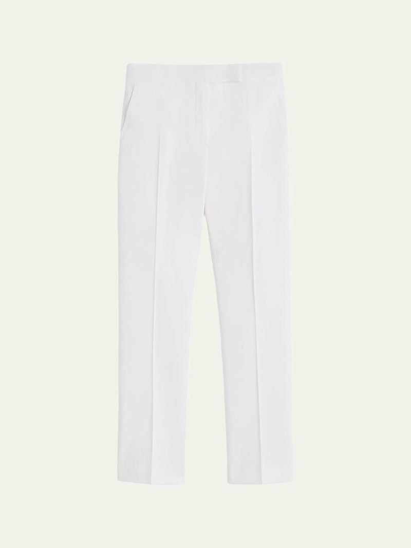 Silk Slim-Leg Ankle Cigarette Pants 1
