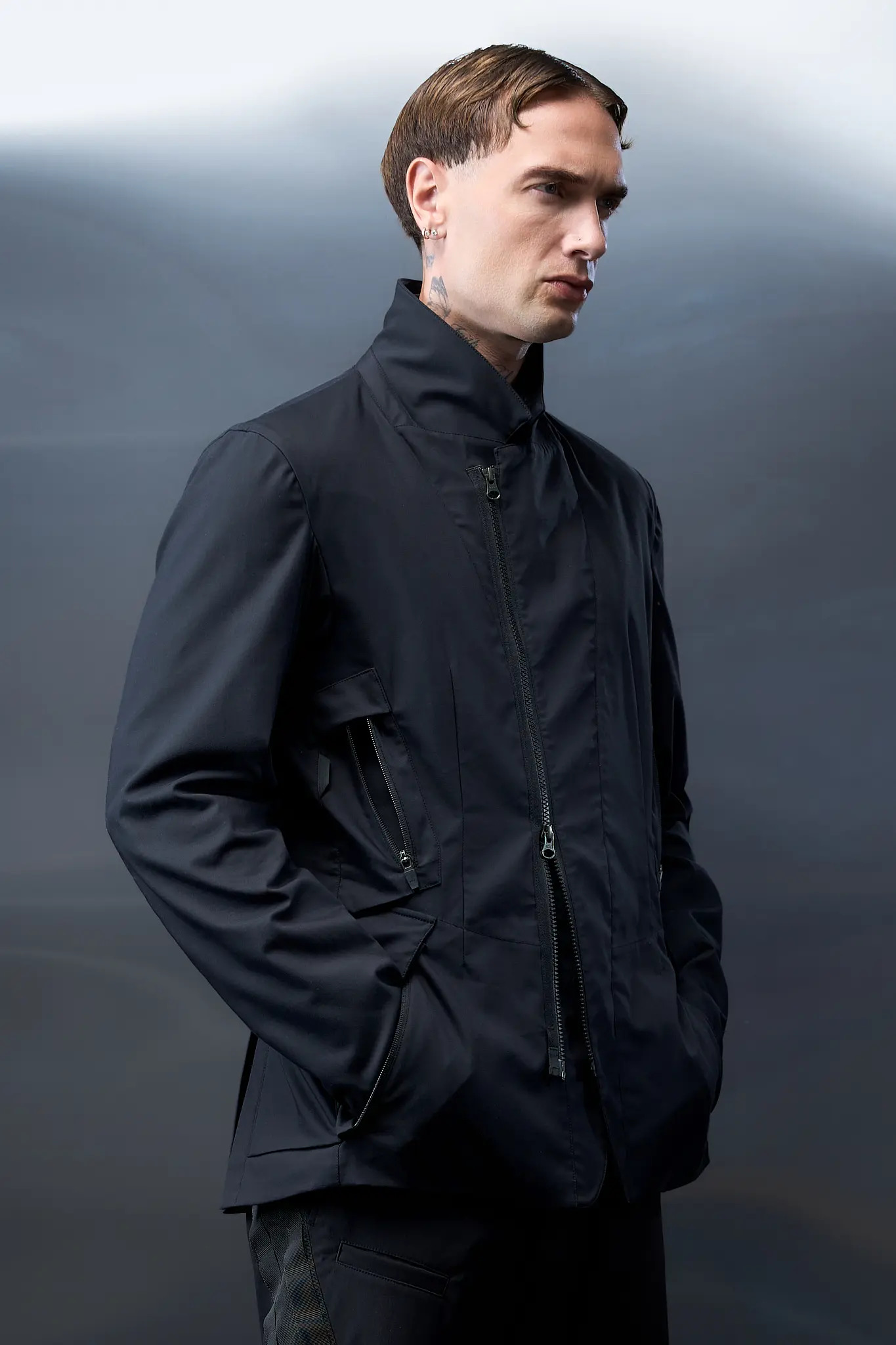 J29-CH Micro Twill Blazer Black - 12
