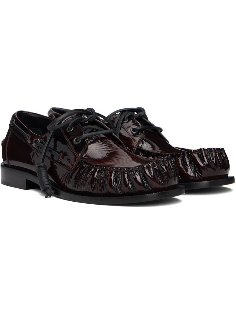 Brown Patent Leather Boat Shoes 4