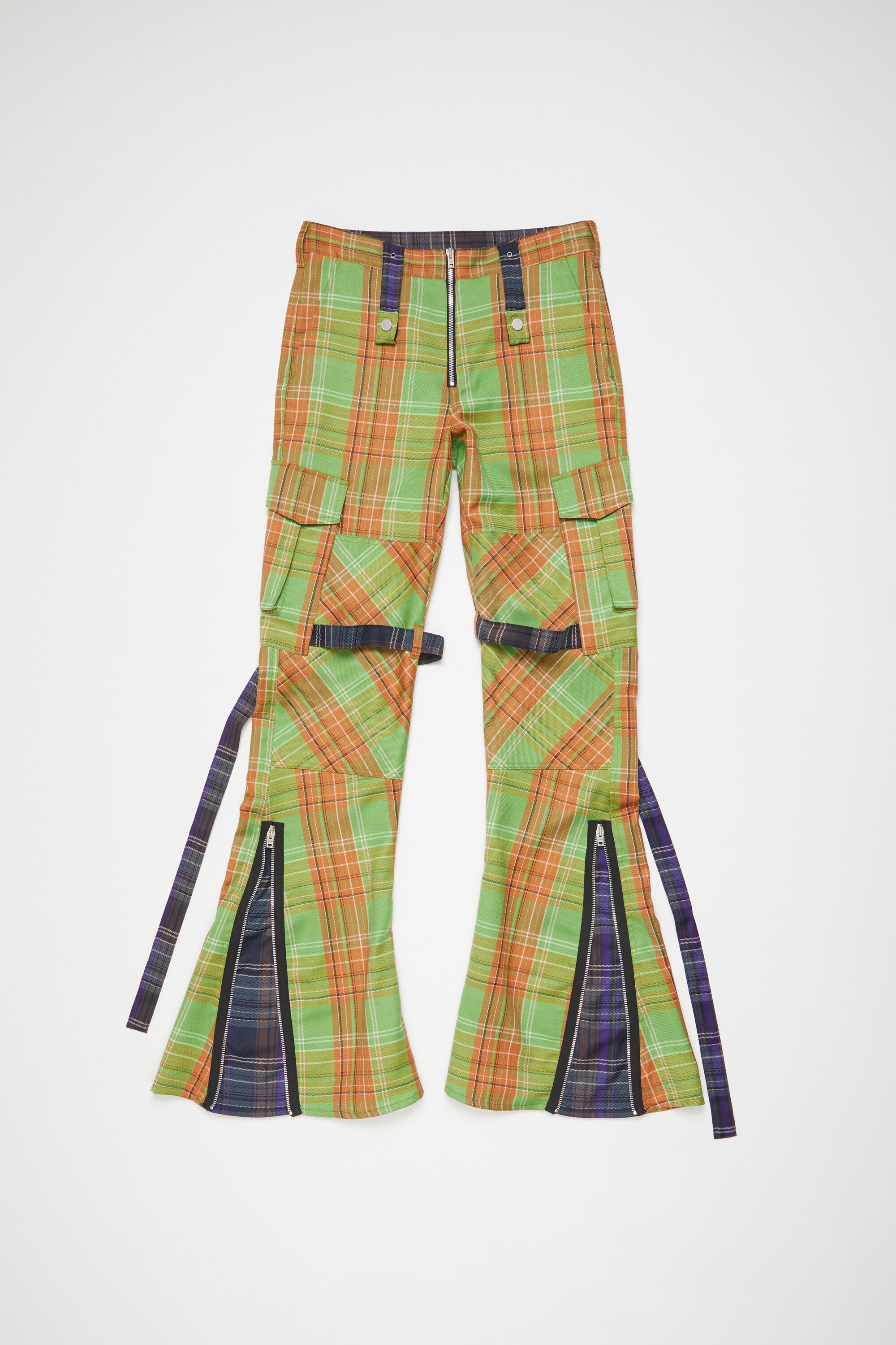 Cargo check trousers - Green/brown - 1