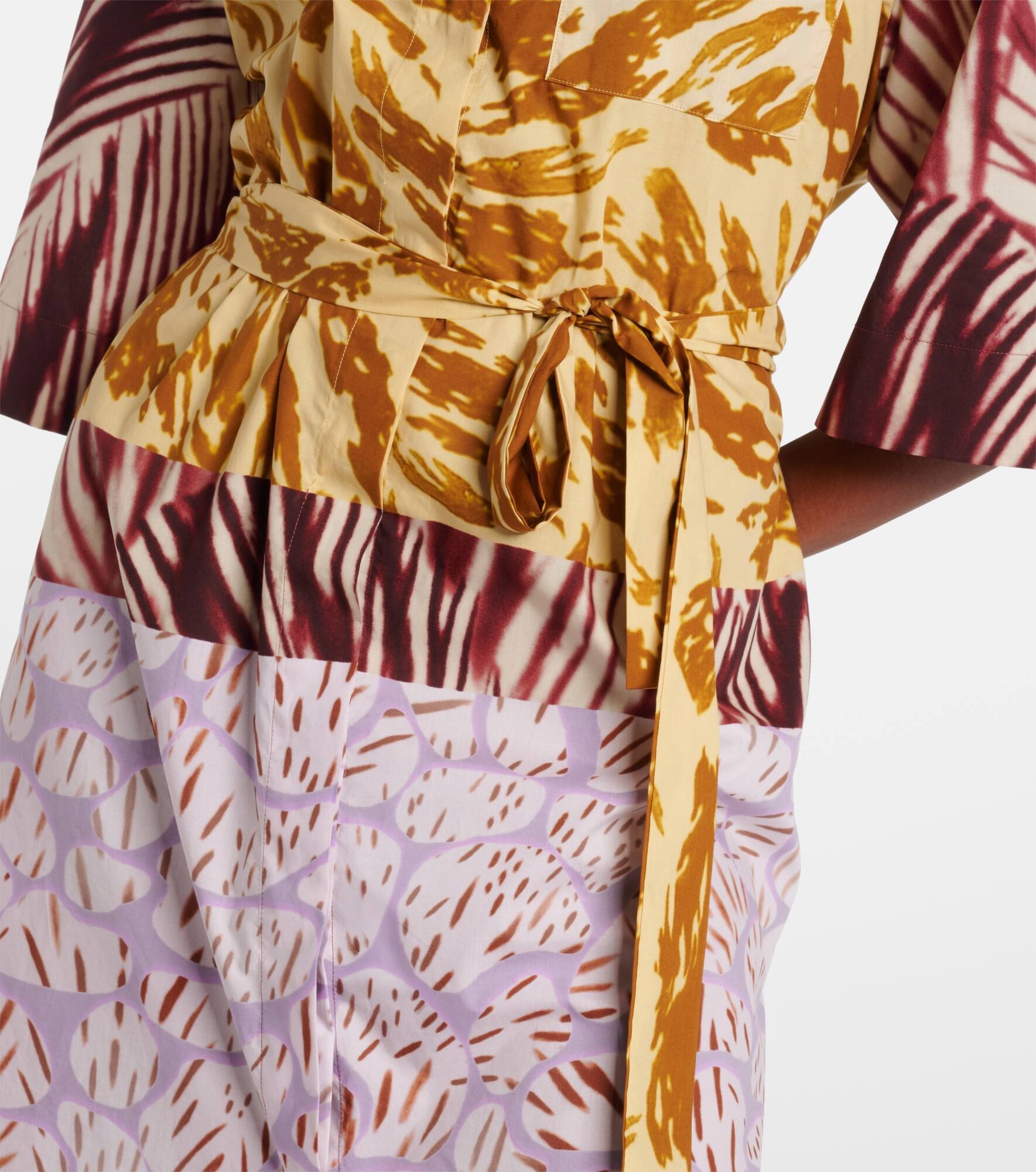 Printed cotton poplin shirt dress - 5