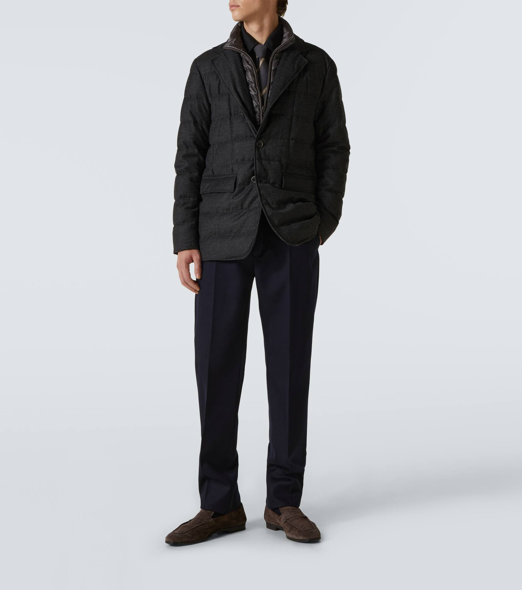 Convertible wool and cashmere down blazer - 2