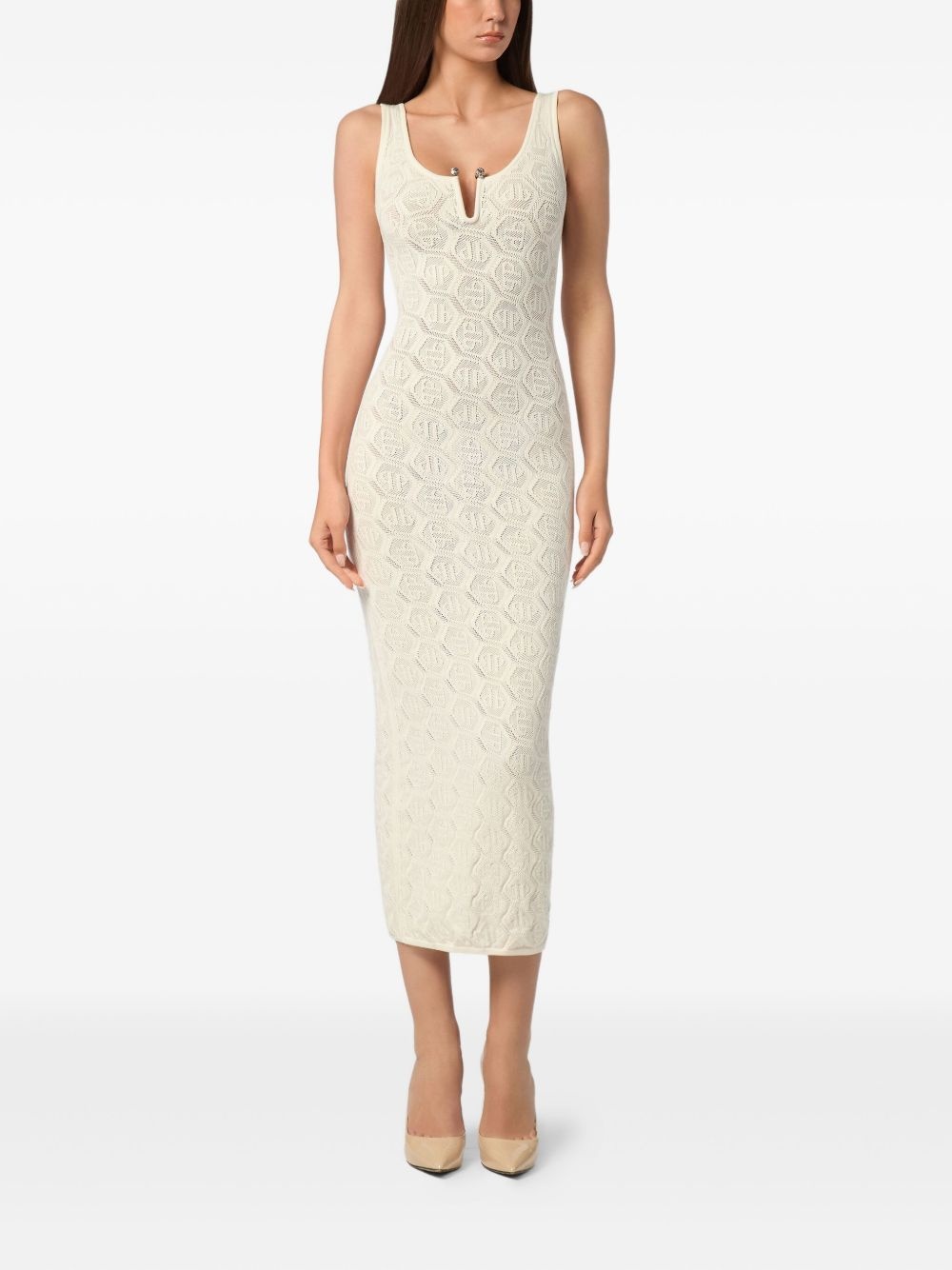 monogram midi dress - 2