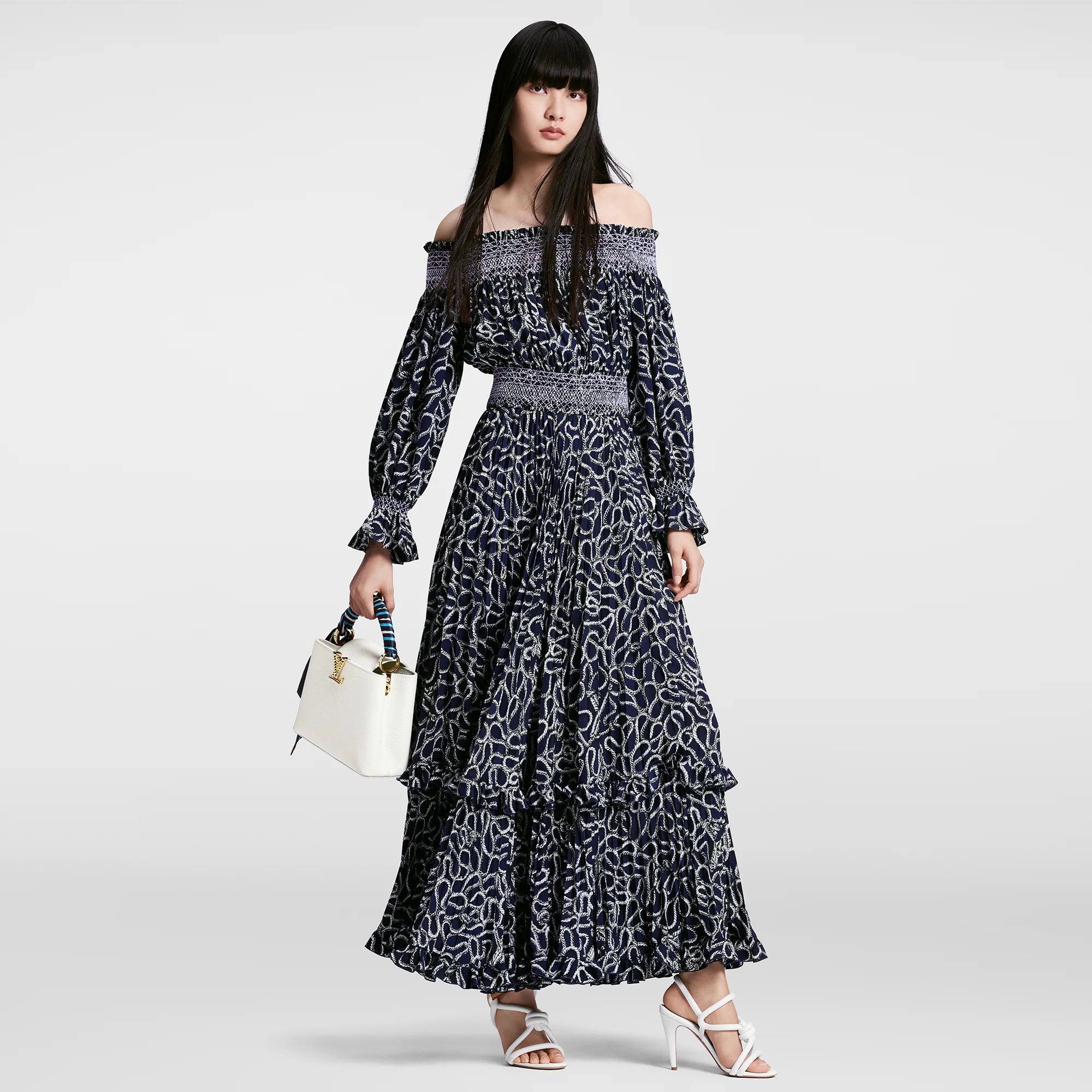 Embroidered Band Dress - 4