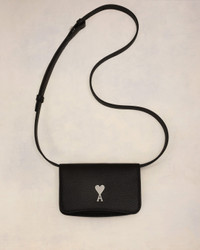 [AMI] Paris Paris Card Holder - Ash / ☆送料込☆ AMI Paris PARIS PARIS STRAP CARD HOLDER | REVERSIBLE