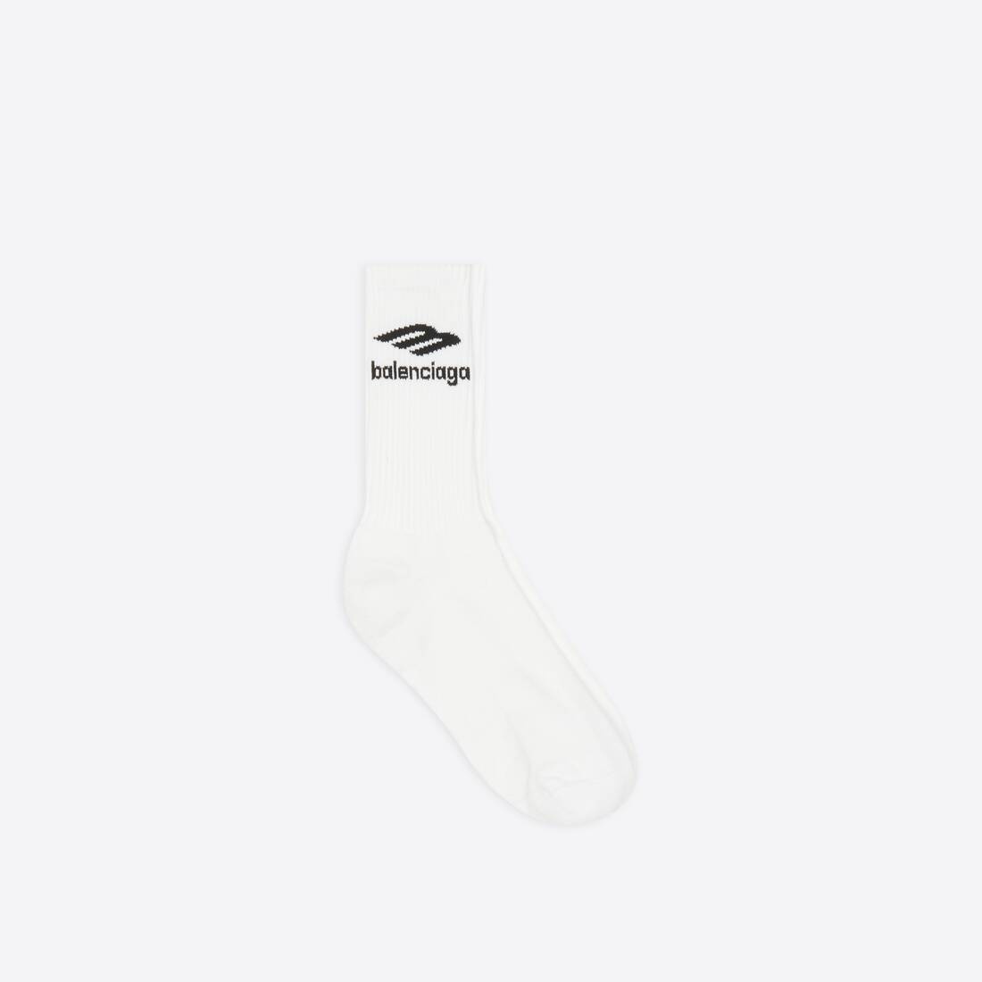 Men's 3b Sports Icon Tennis Socks in White - 1