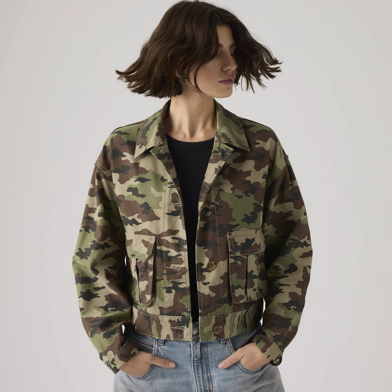 MARLOWE CROPPED UTILITY HERITAGE JACKET - 1