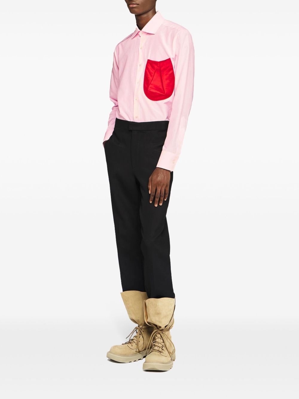 contrasting pocket shirt - 2