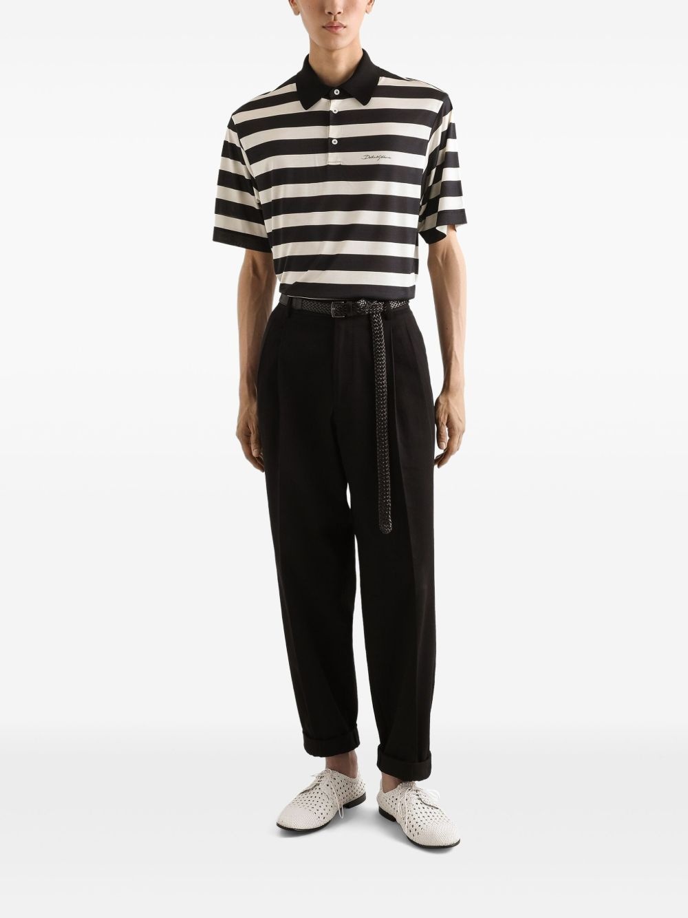 striped polo shirt - 2