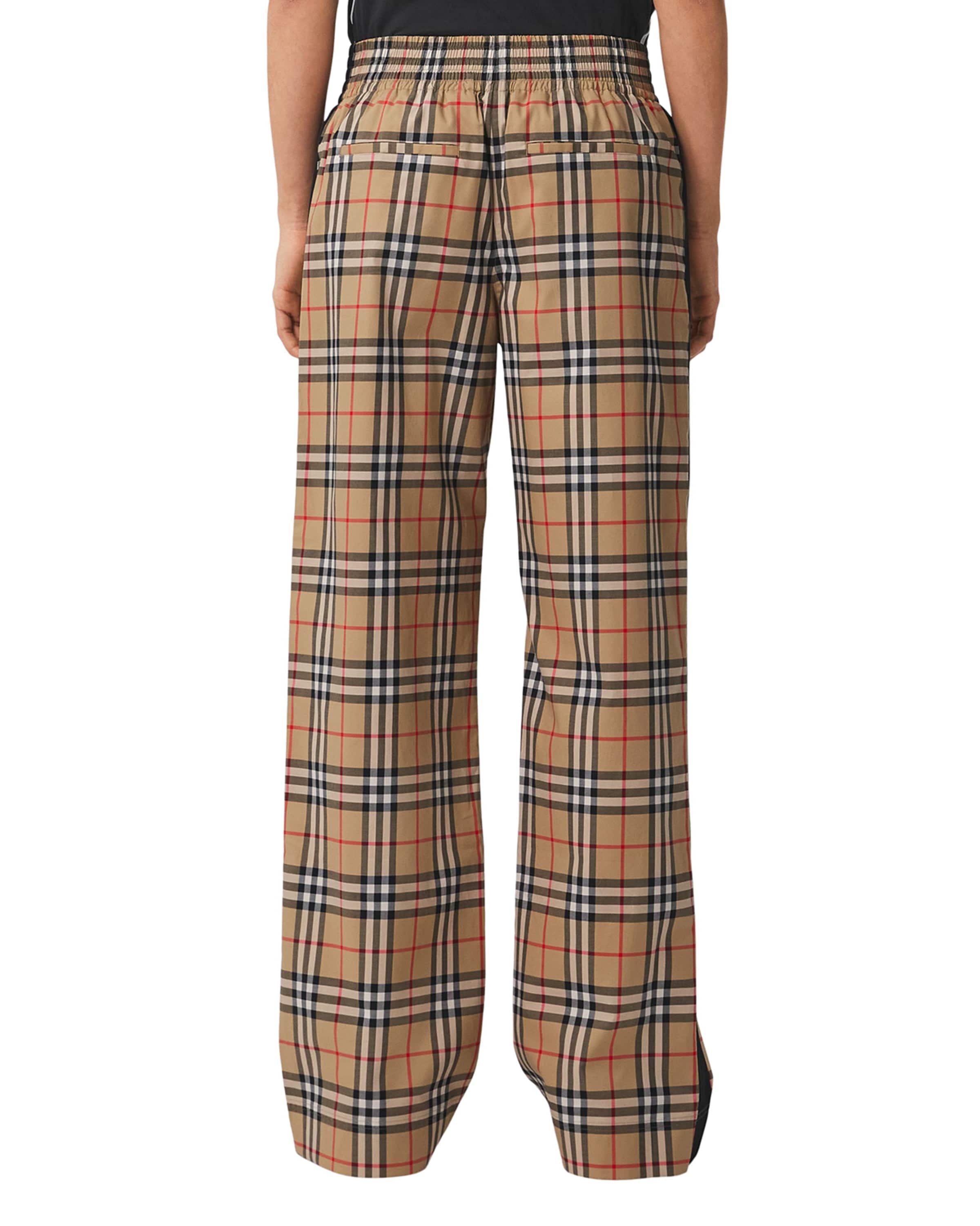 Louane Side Stripe Vintage Check Trousers - 1