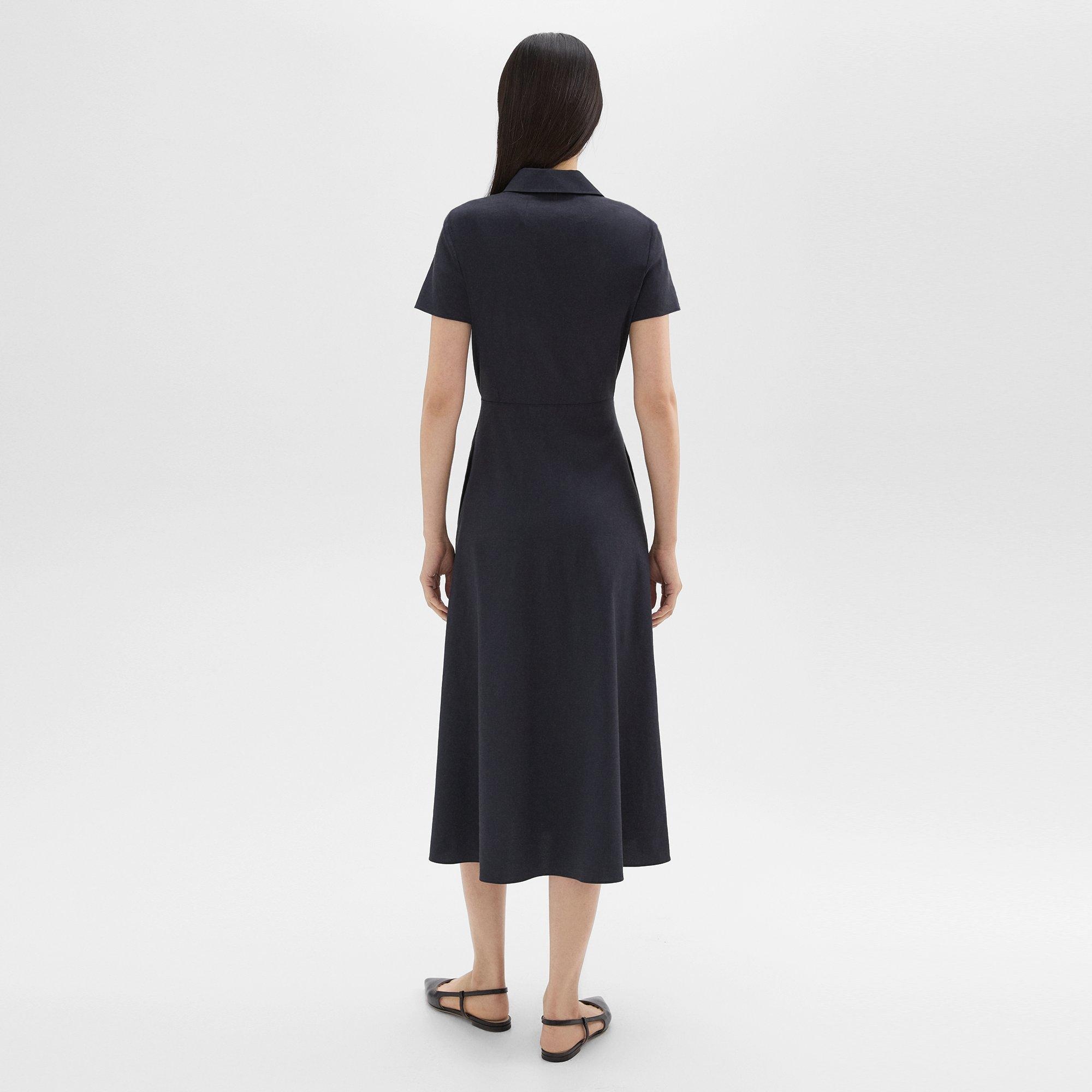 Midi Shirt Dress in Good Linen - 4