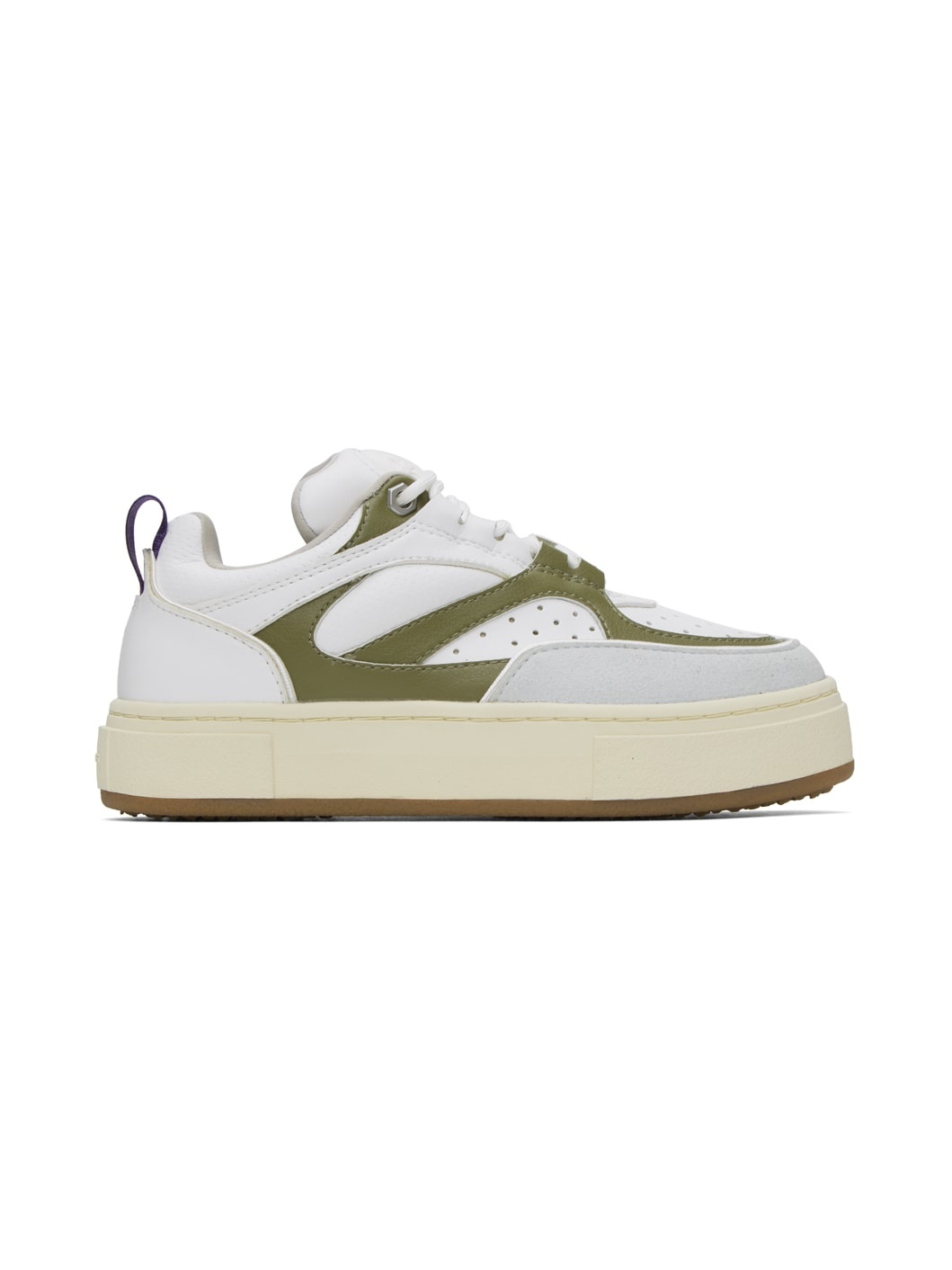White & Green Sidney Sneakers - 1