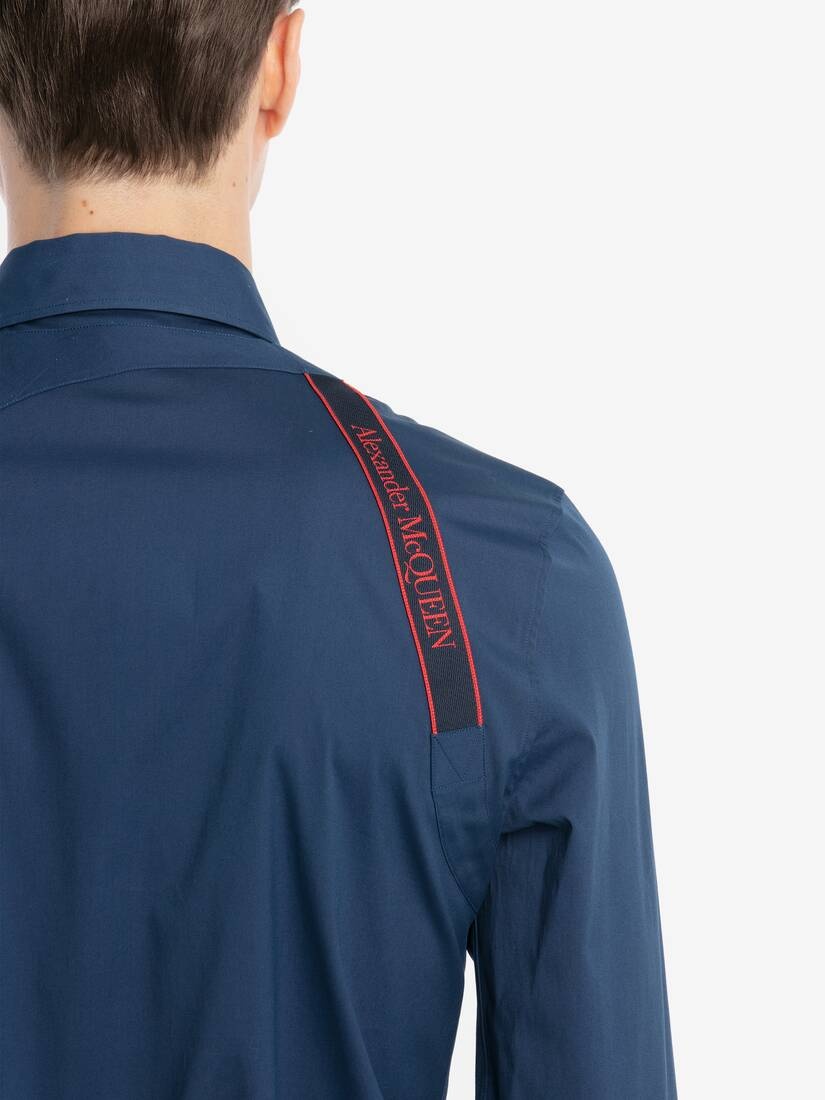 Alexander Mcqueen Signature Harness Shirt in Indigo - 5